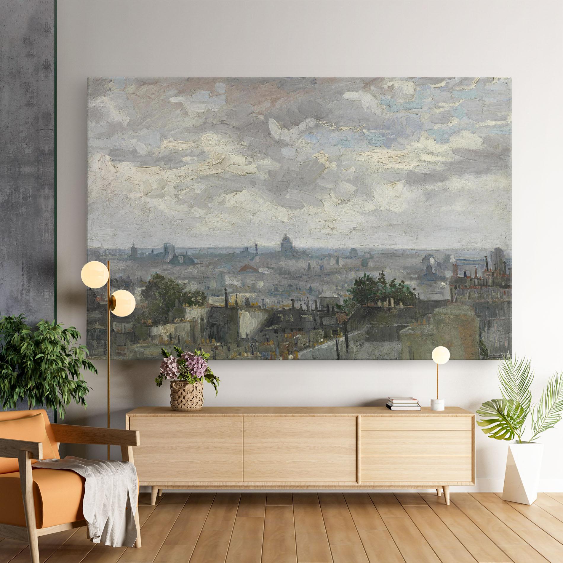 Leinwandbild Gezicht Op Paris mockup 9