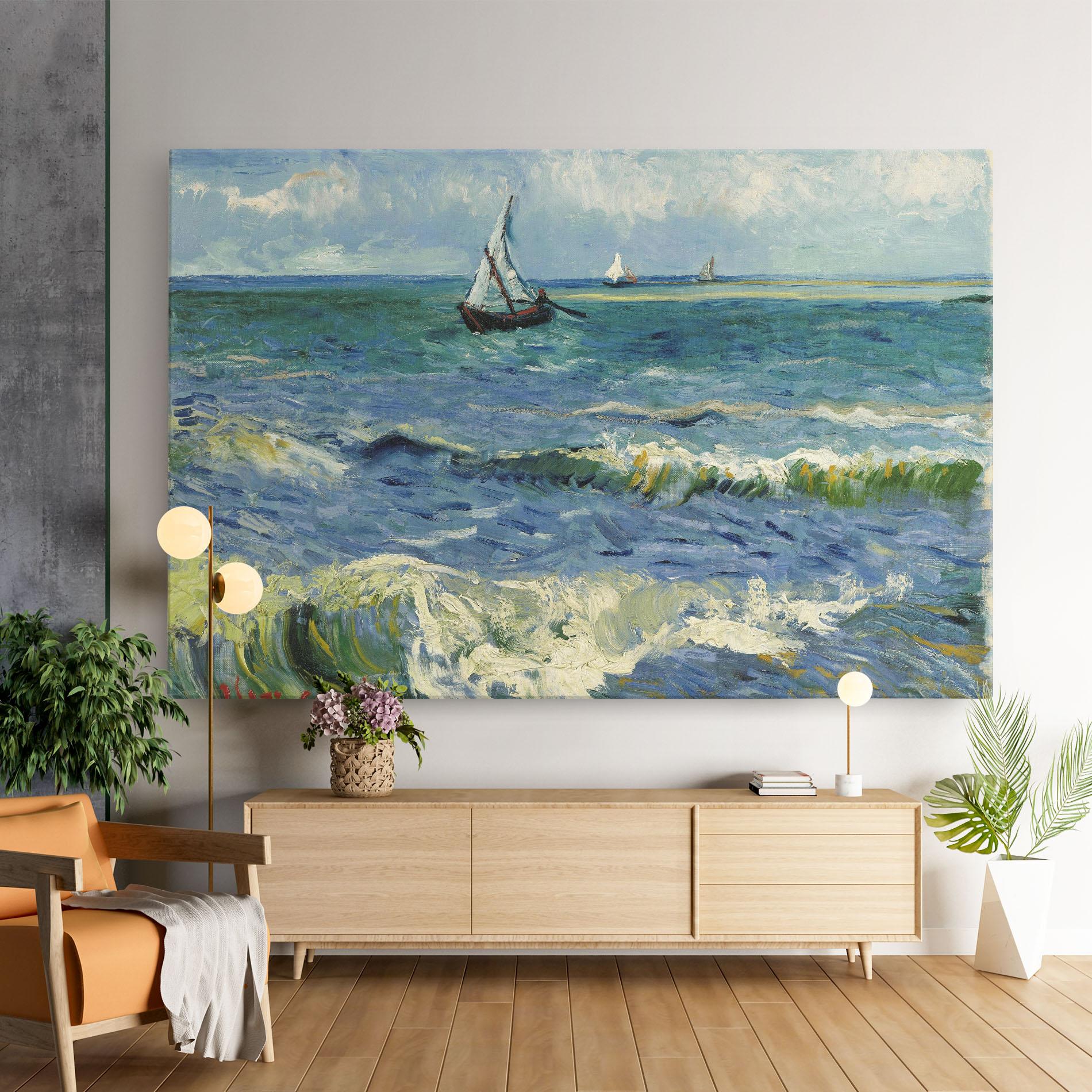 Leinwandbild Zeegezicht Saintes Maries mockup 9
