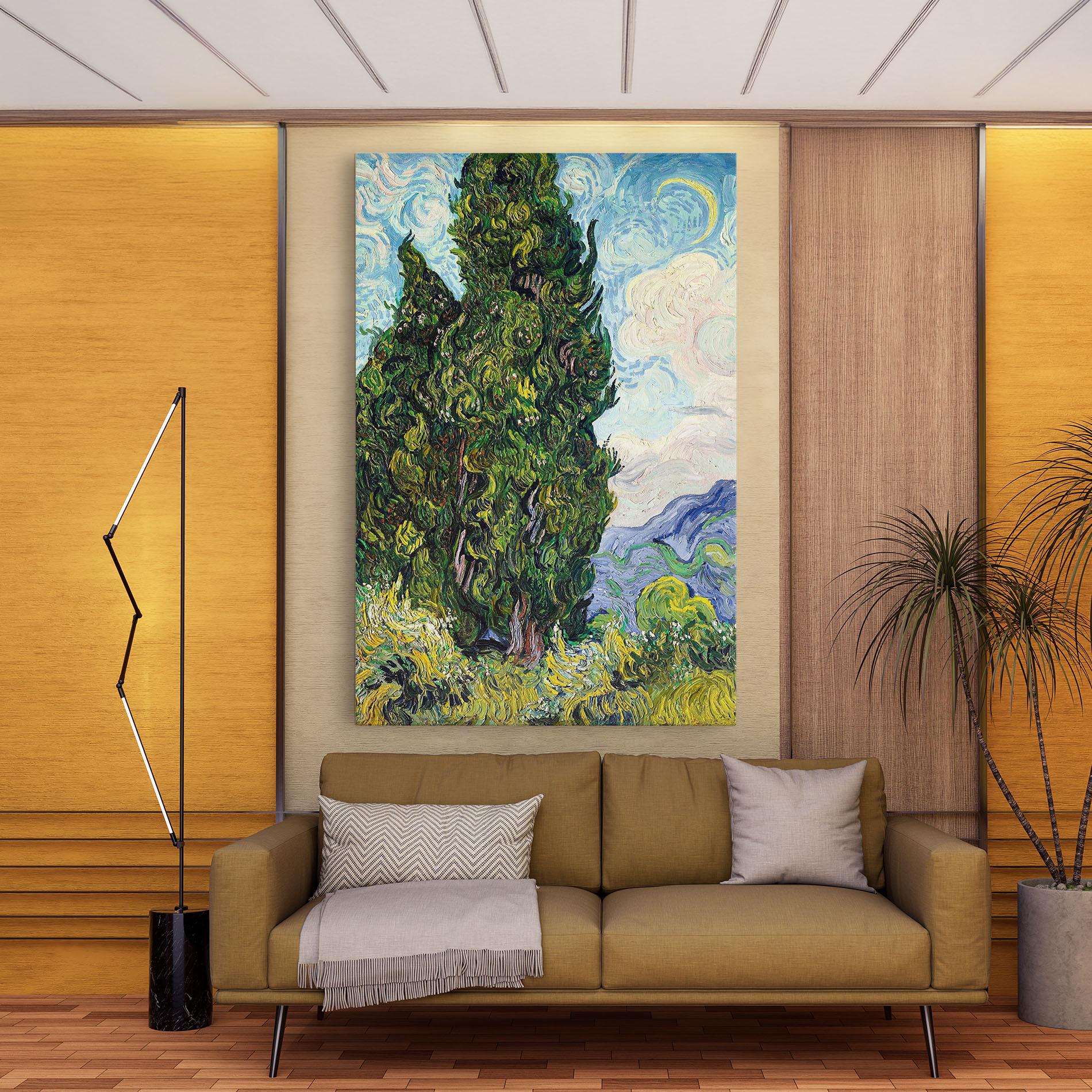 Leinwandbild Cypresses mockup 9