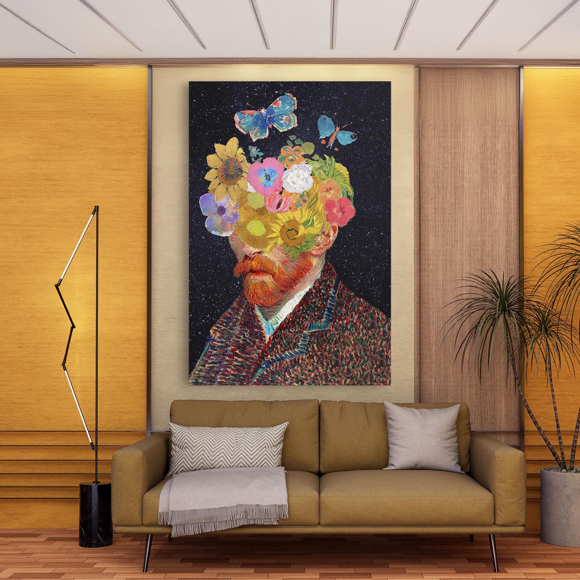 Leinwandbild Flower Self Portrait mockup 9