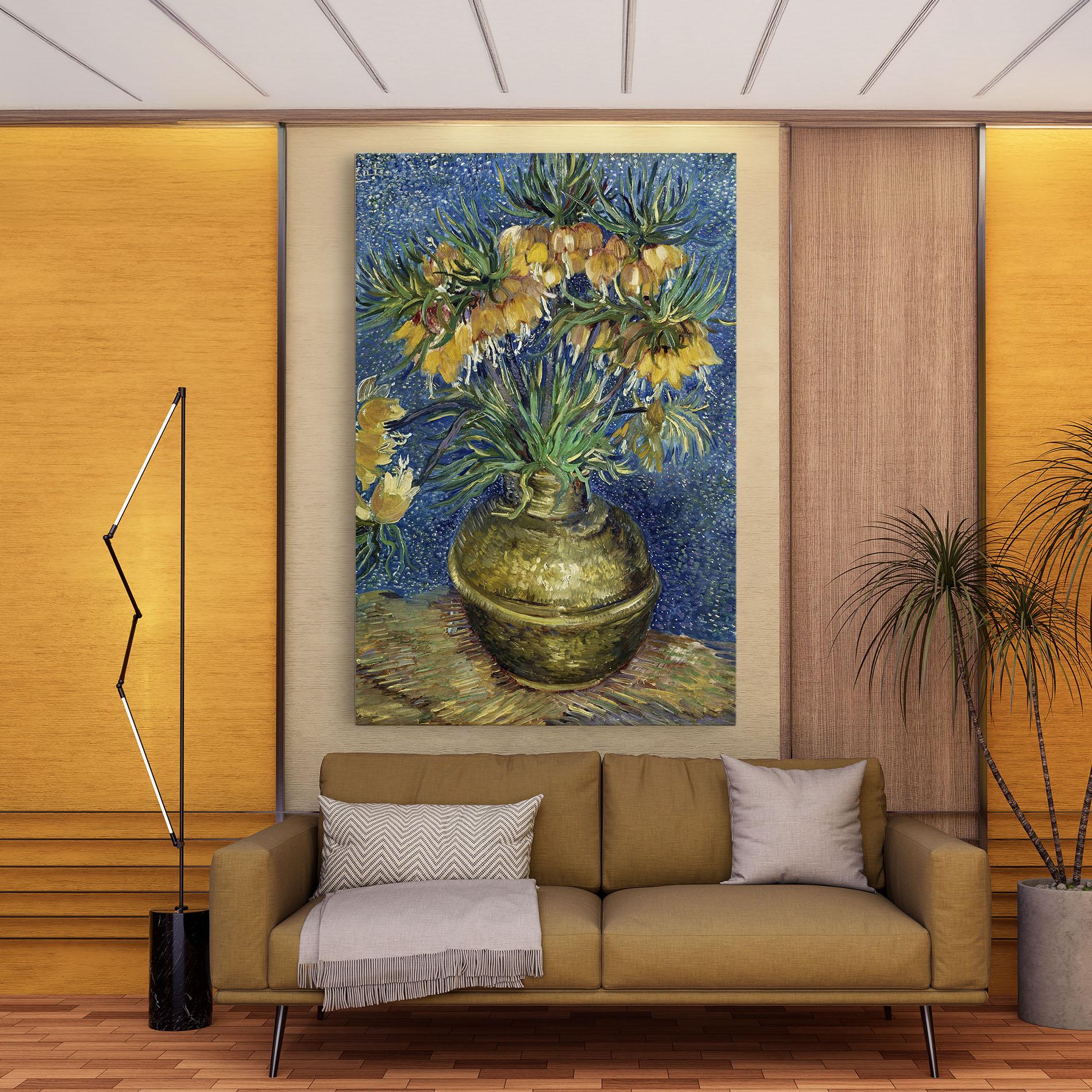 Leinwandbild Imperial Fritillaries Art mockup 9