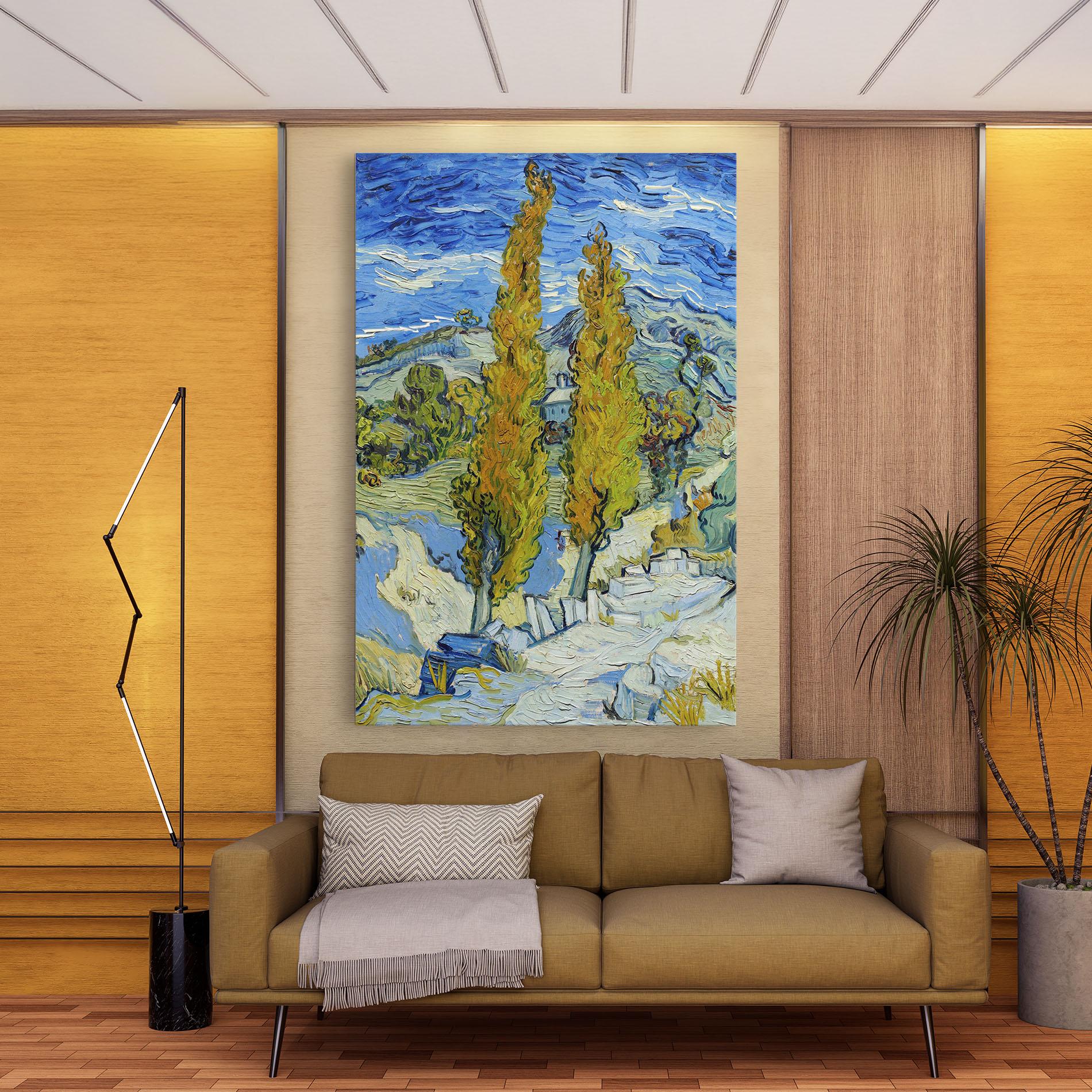 Leinwandbild Poplars At Saint Remy mockup 9