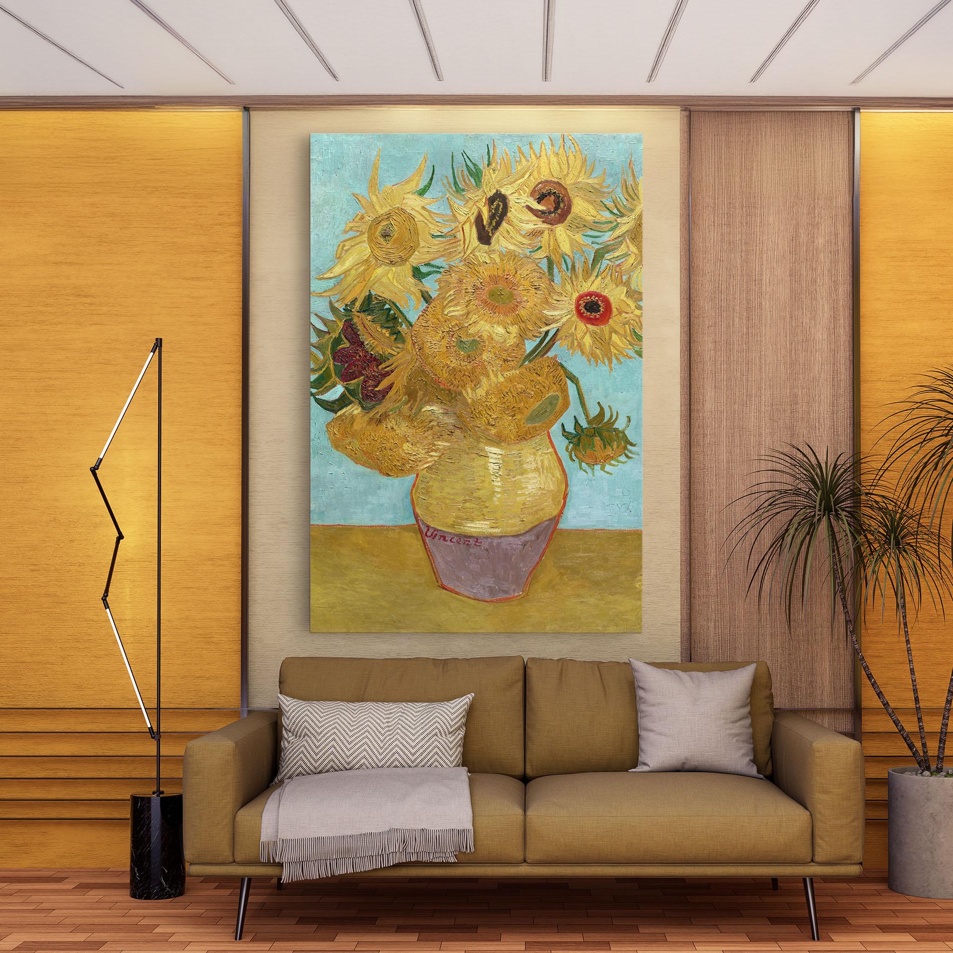 Leinwandbild Twelve Sunflowers mockup 9