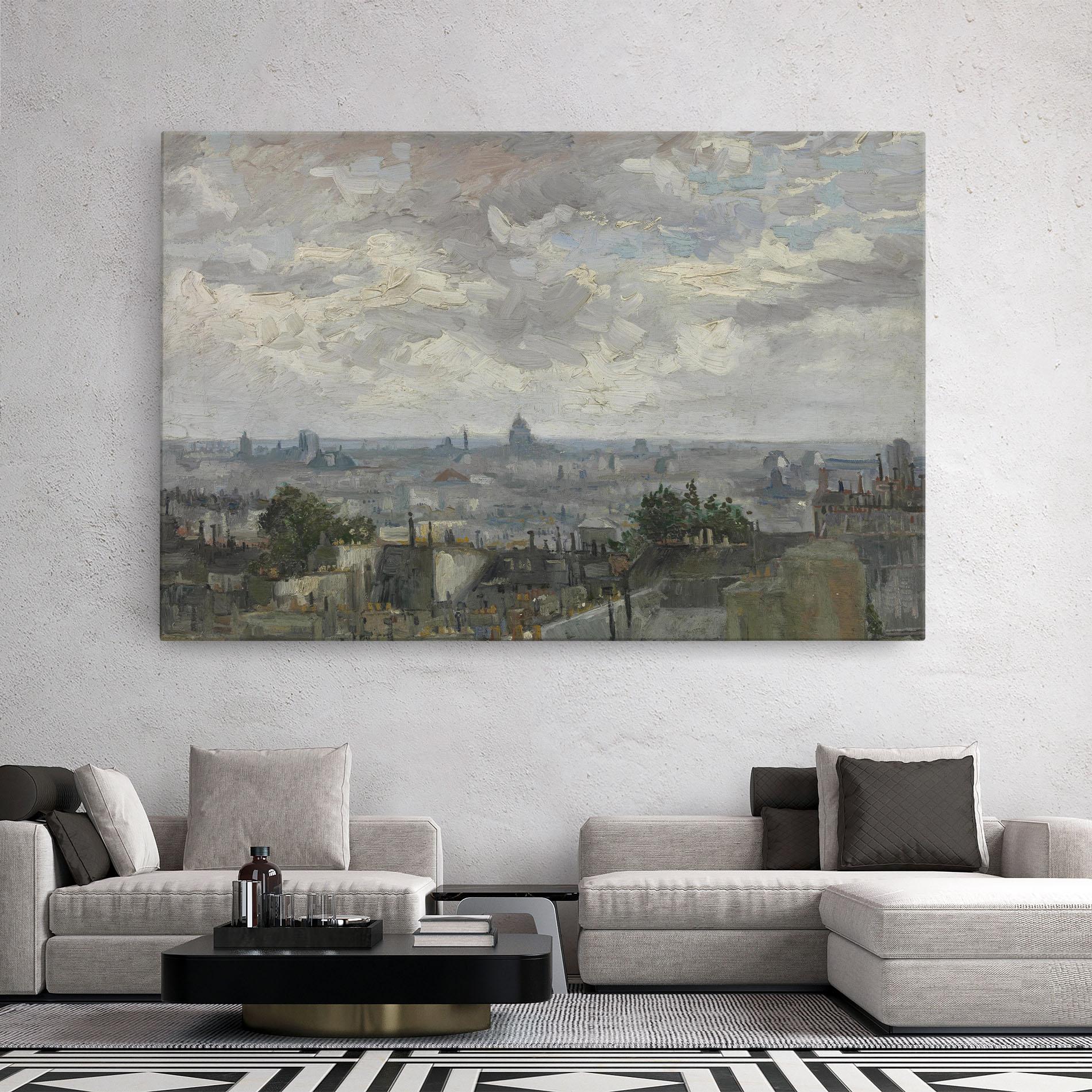 Leinwandbild Gezicht Op Paris mockup 2