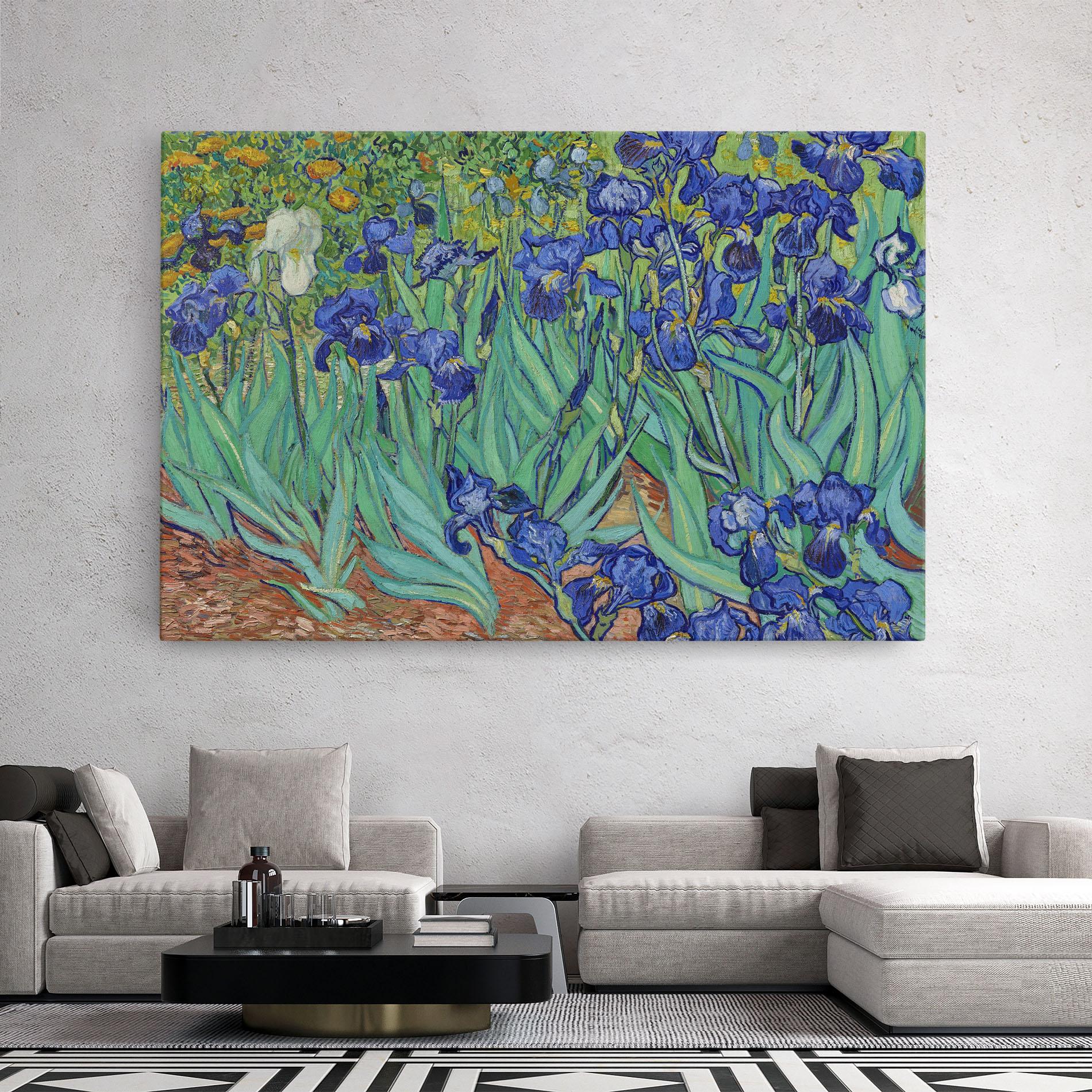 Leinwandbild Irises Van Gogh mockup 2