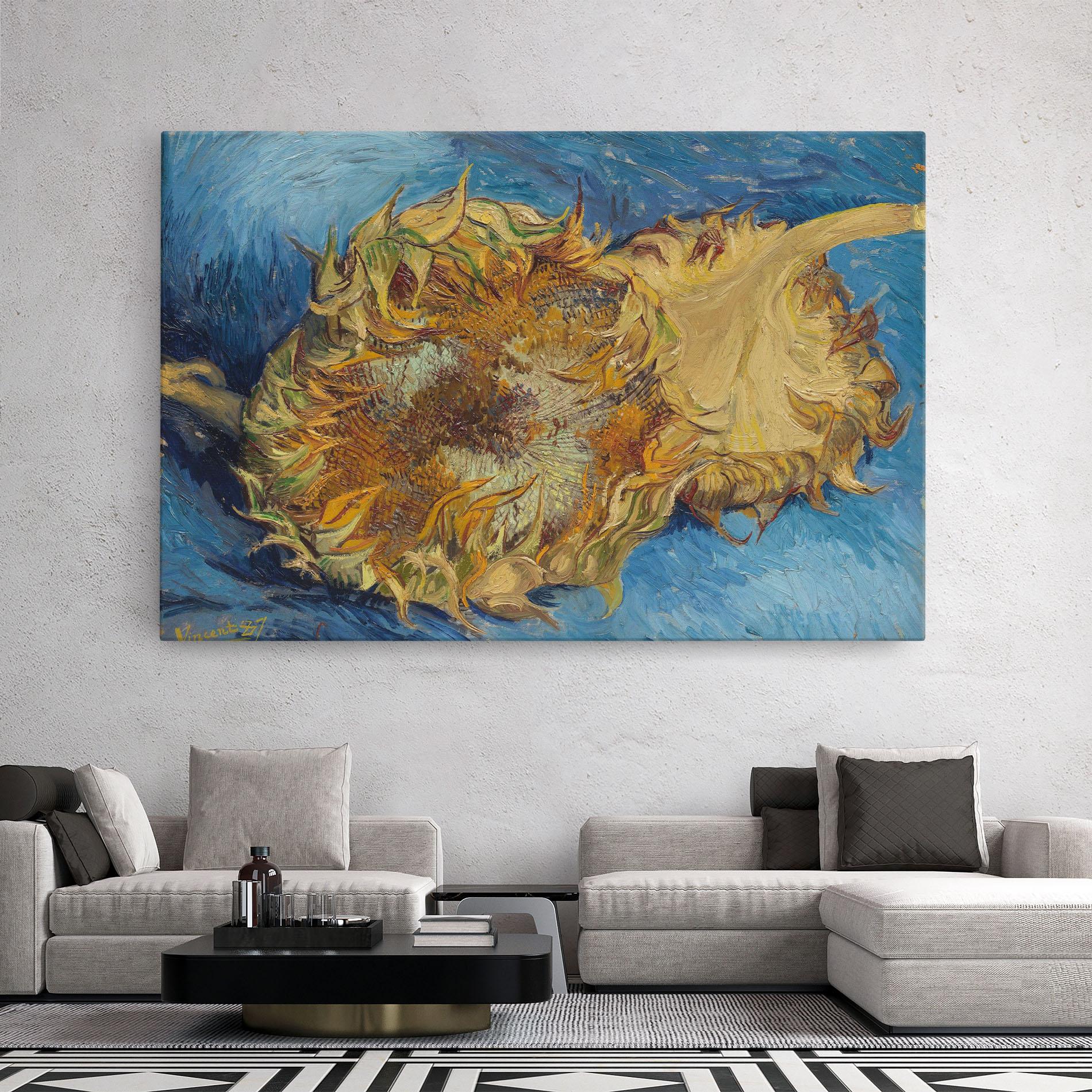Leinwandbild Sunflowers Van Gogh mockup 2