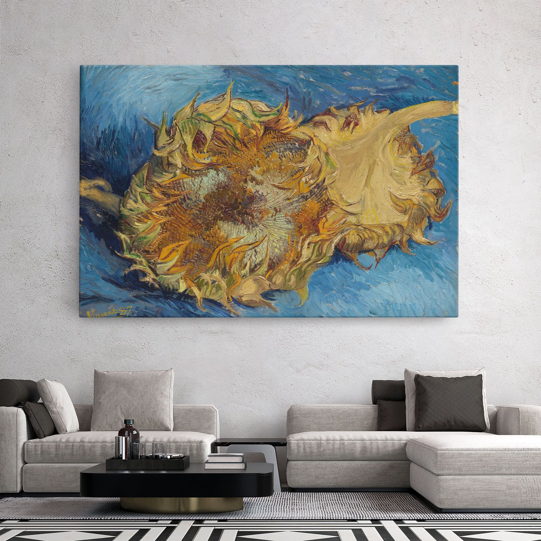 Sunflowers Van Gogh mockup 2