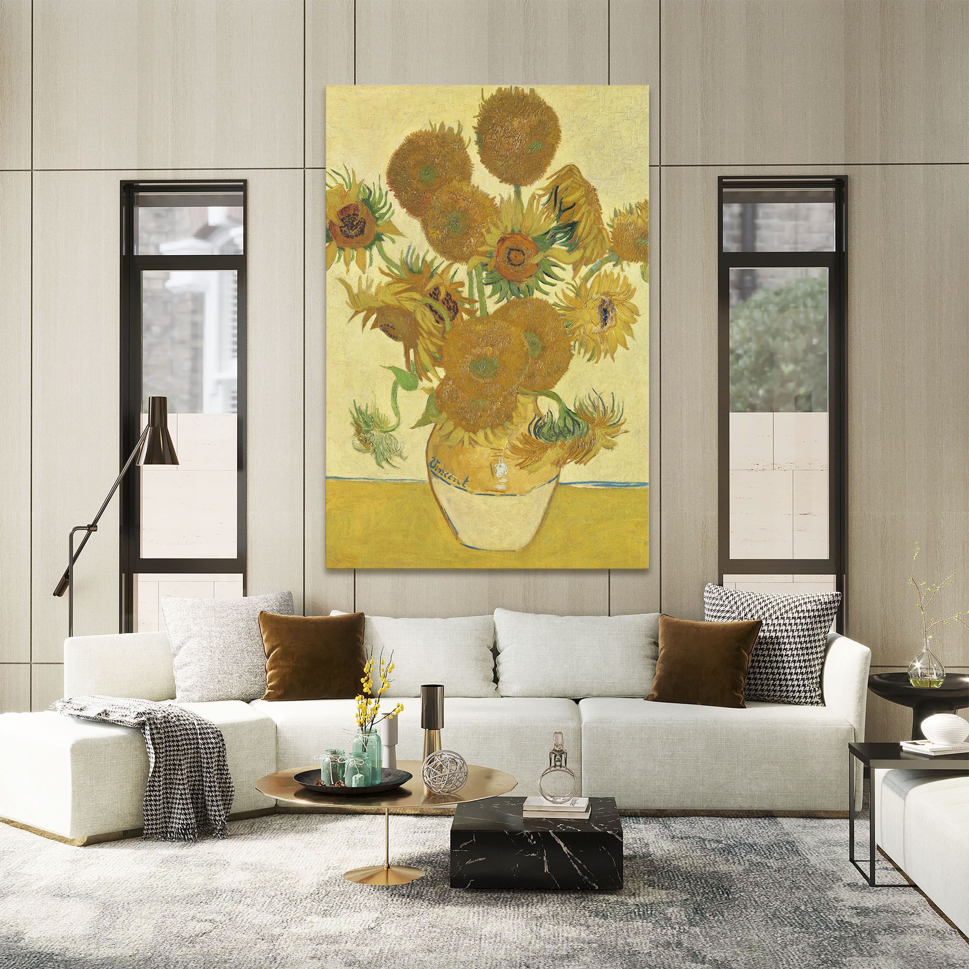 Sunflowers Vase Art mockup 2