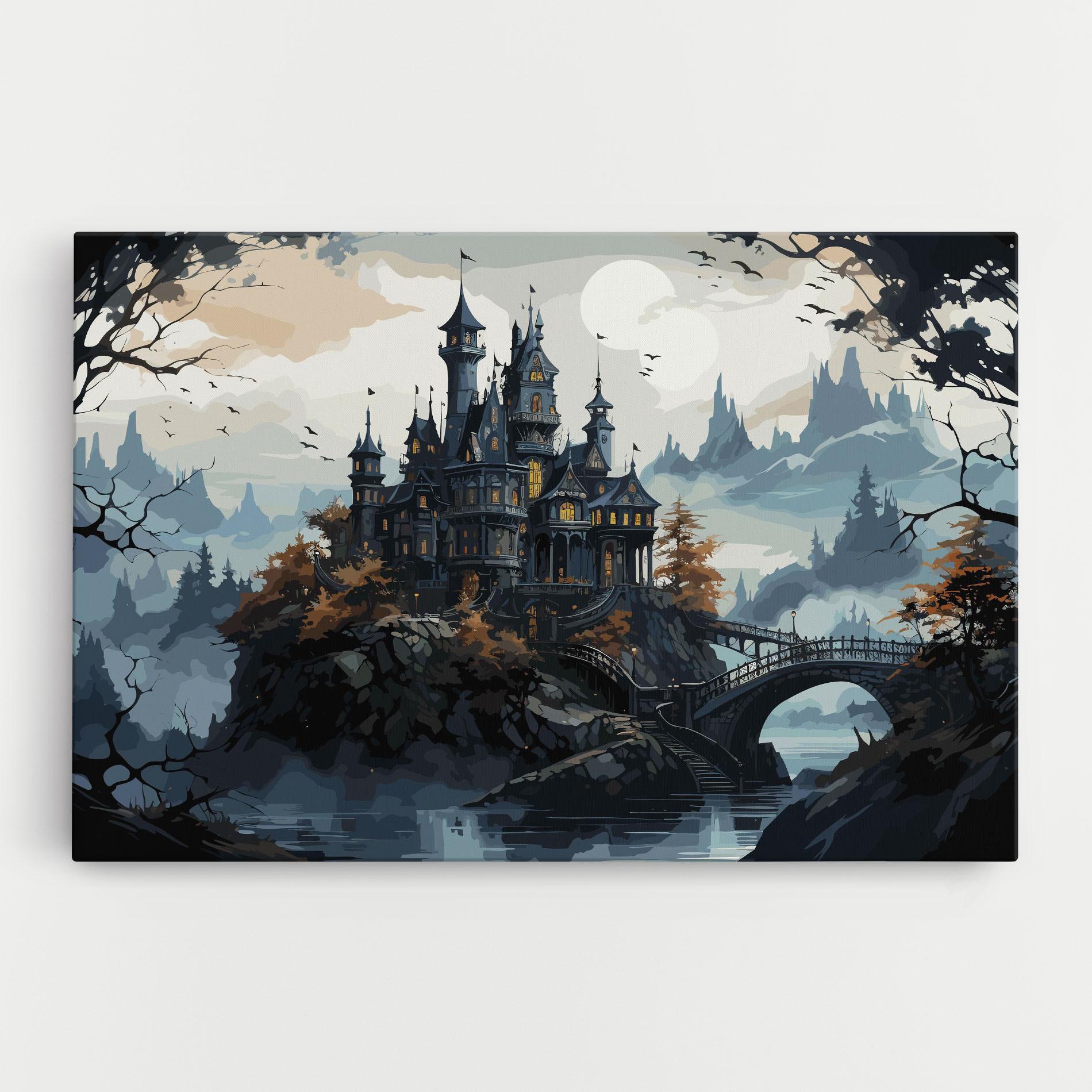 Leinwandbild Grey Big Castle mockup 0