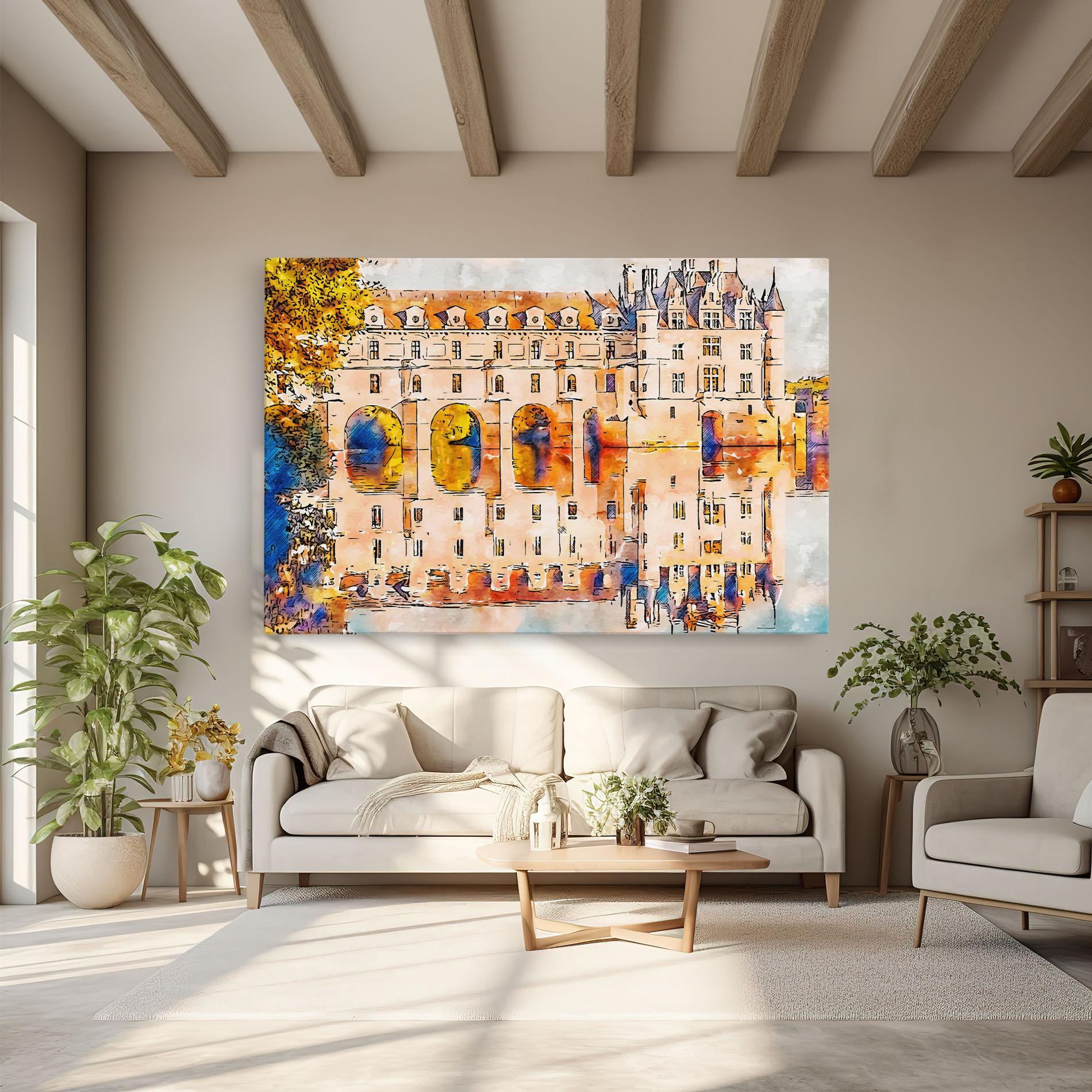 Leinwandbild Blue Orange Castle mockup 6