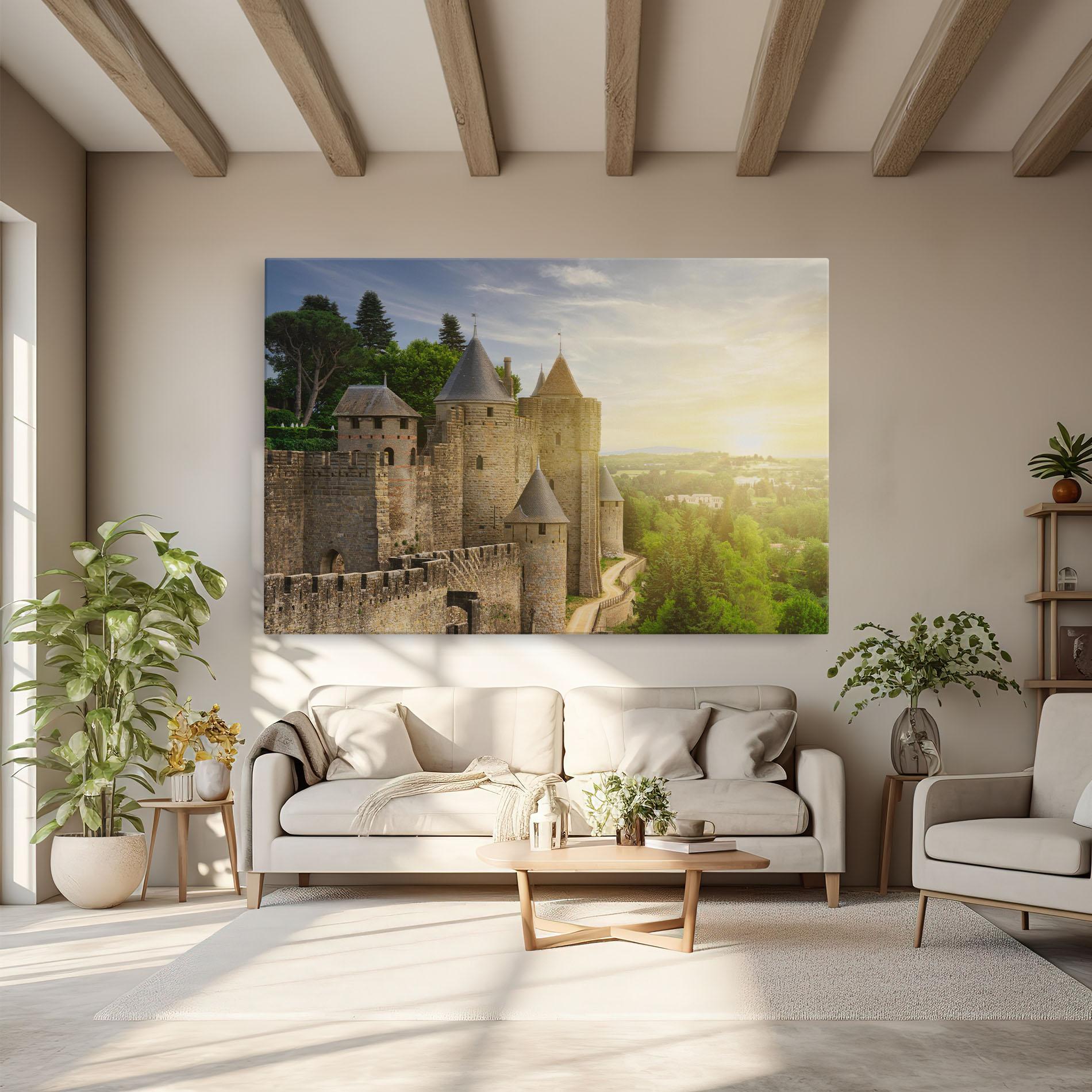 Leinwandbild Carcassonne France mockup 6