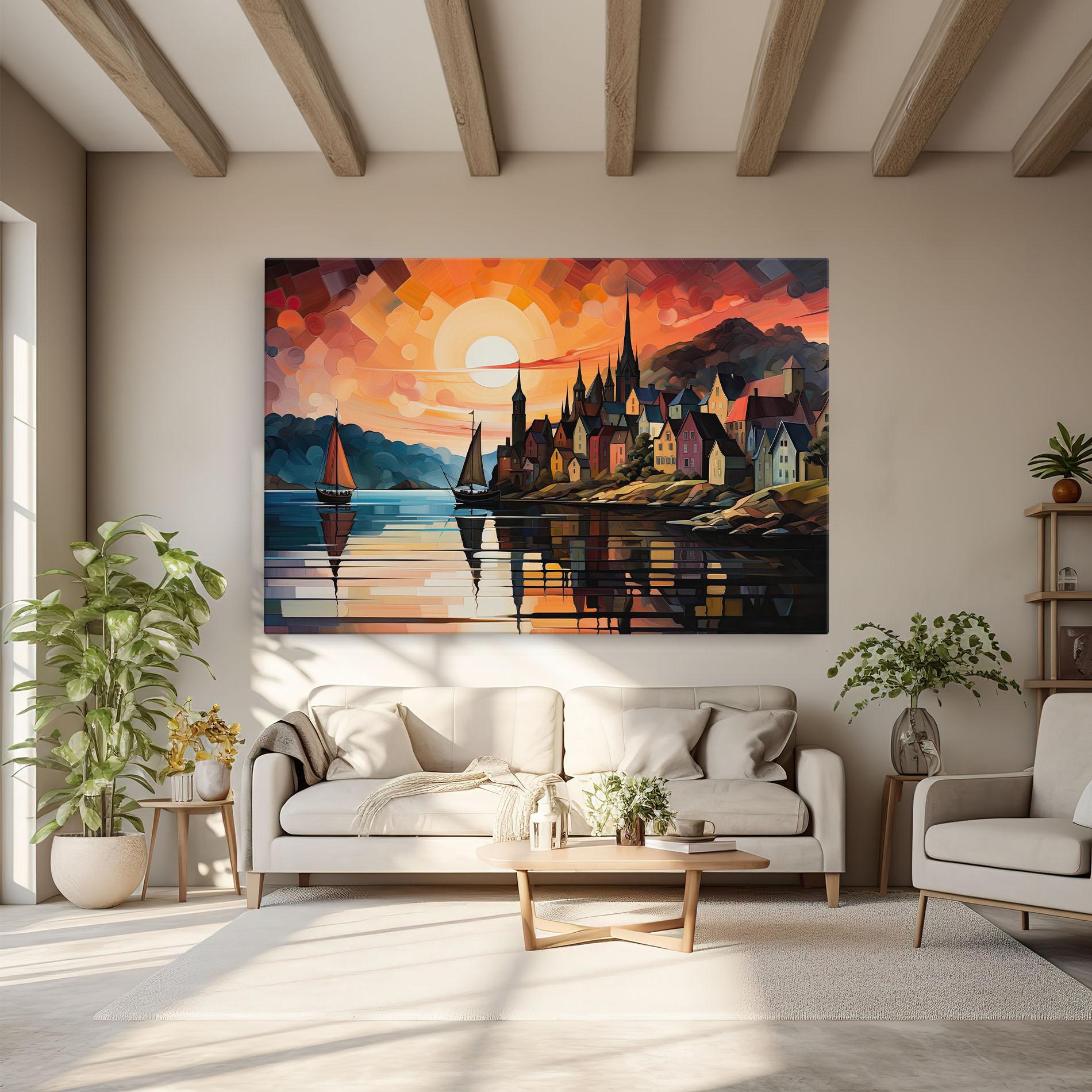 Leinwandbild Castle Painting mockup 6