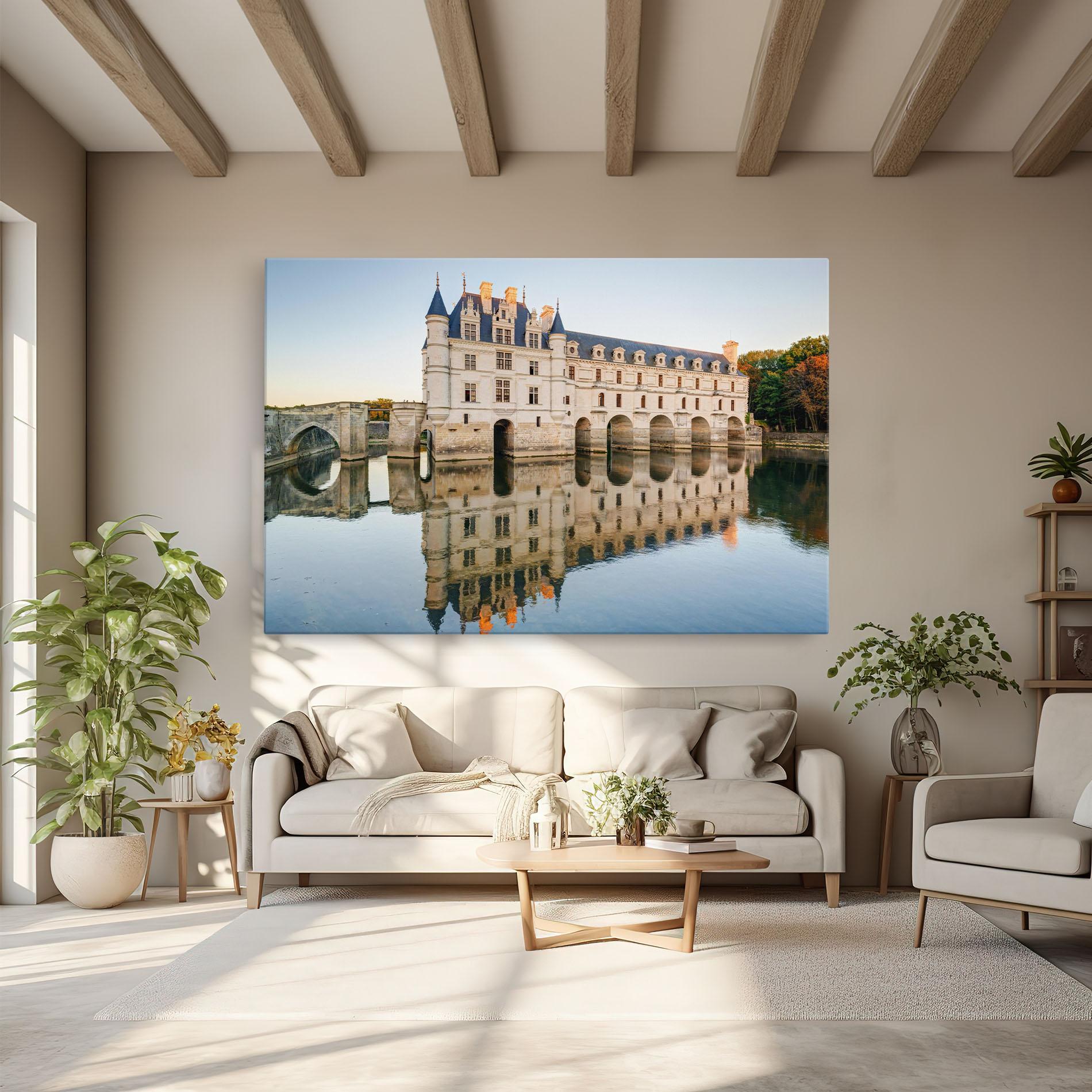 Leinwandbild Chateau Chenonceau Castle mockup 6