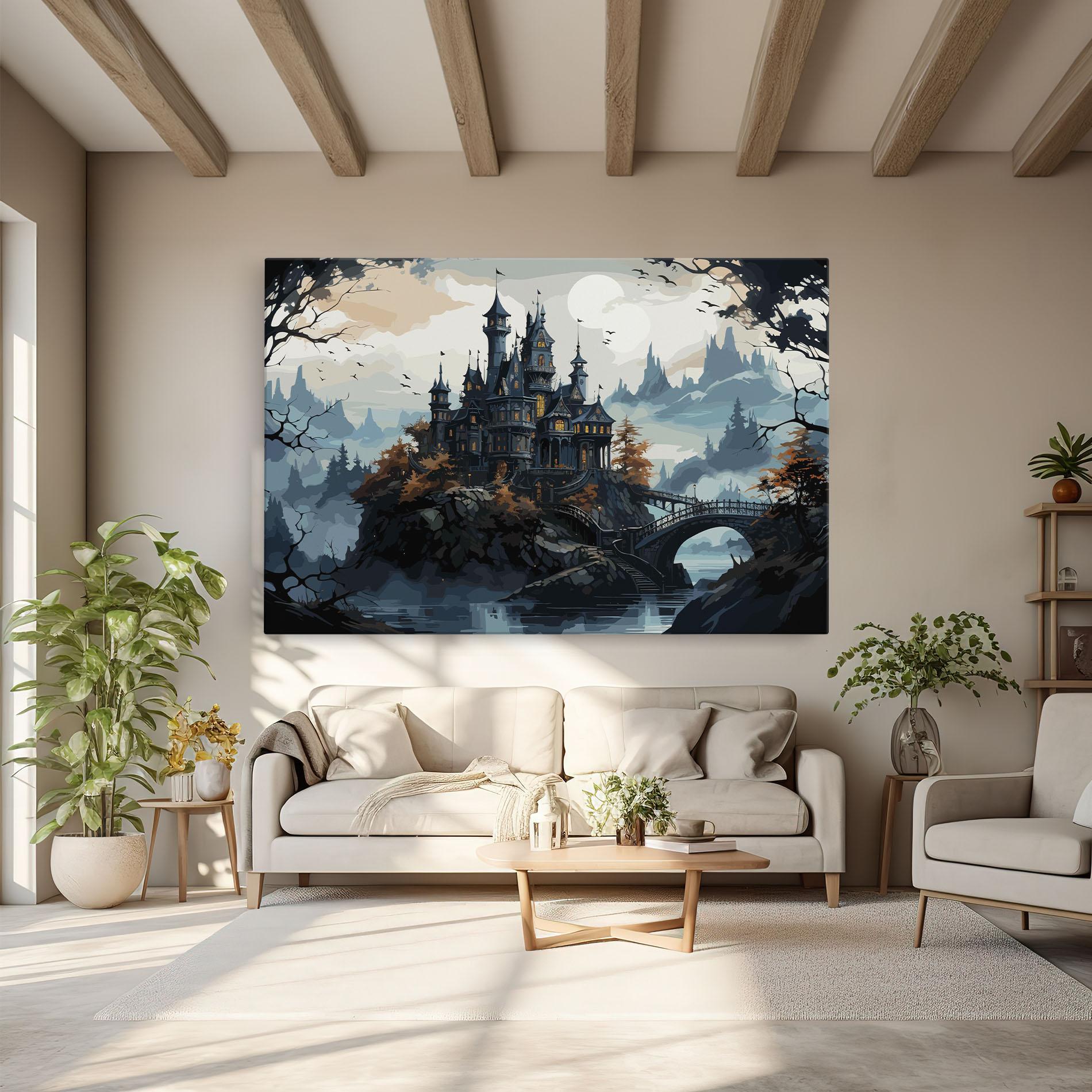 Leinwandbild Grey Big Castle mockup 6