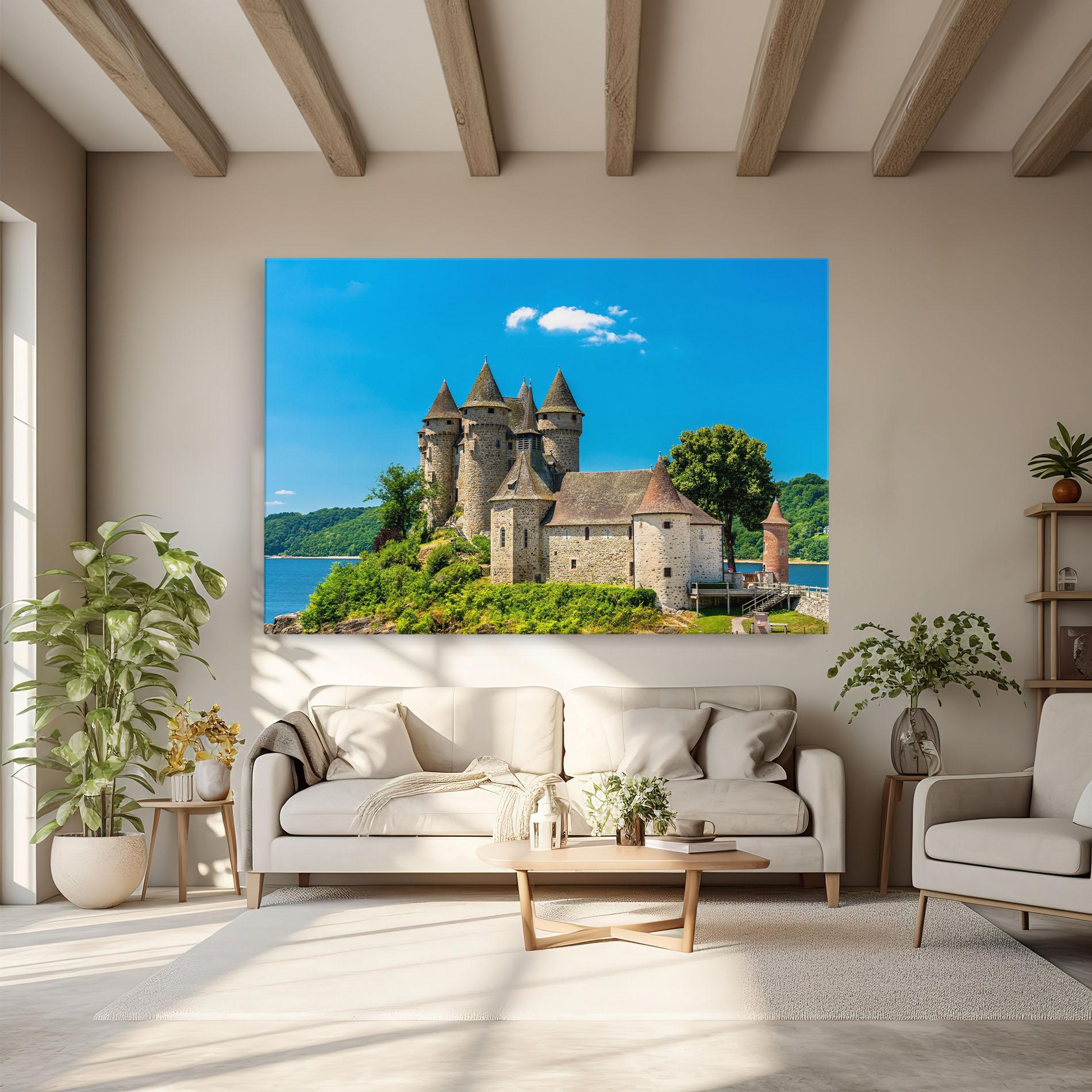 Leinwandbild Medieval Castle France mockup 6