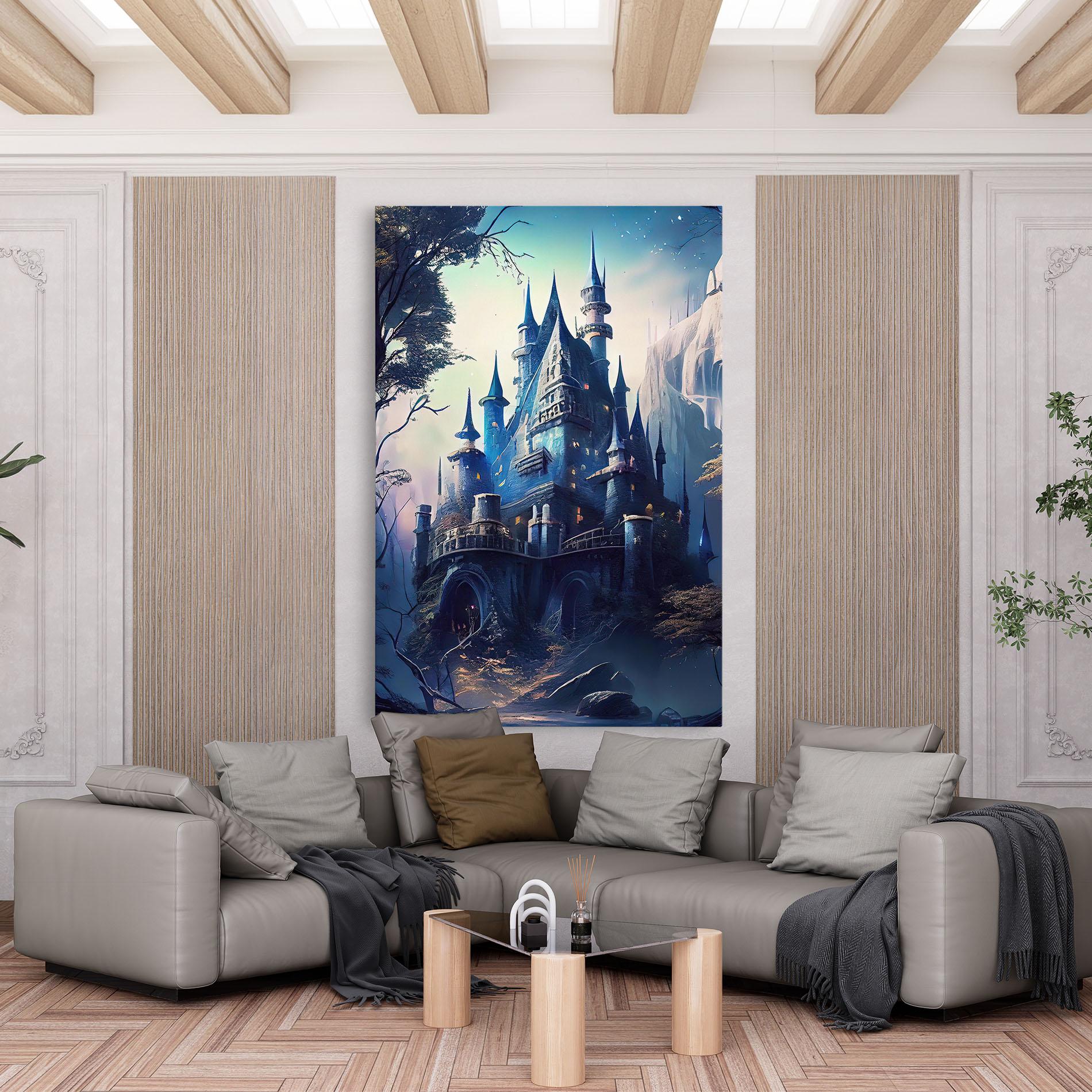 Leinwandbild Blue Art Castle mockup 6