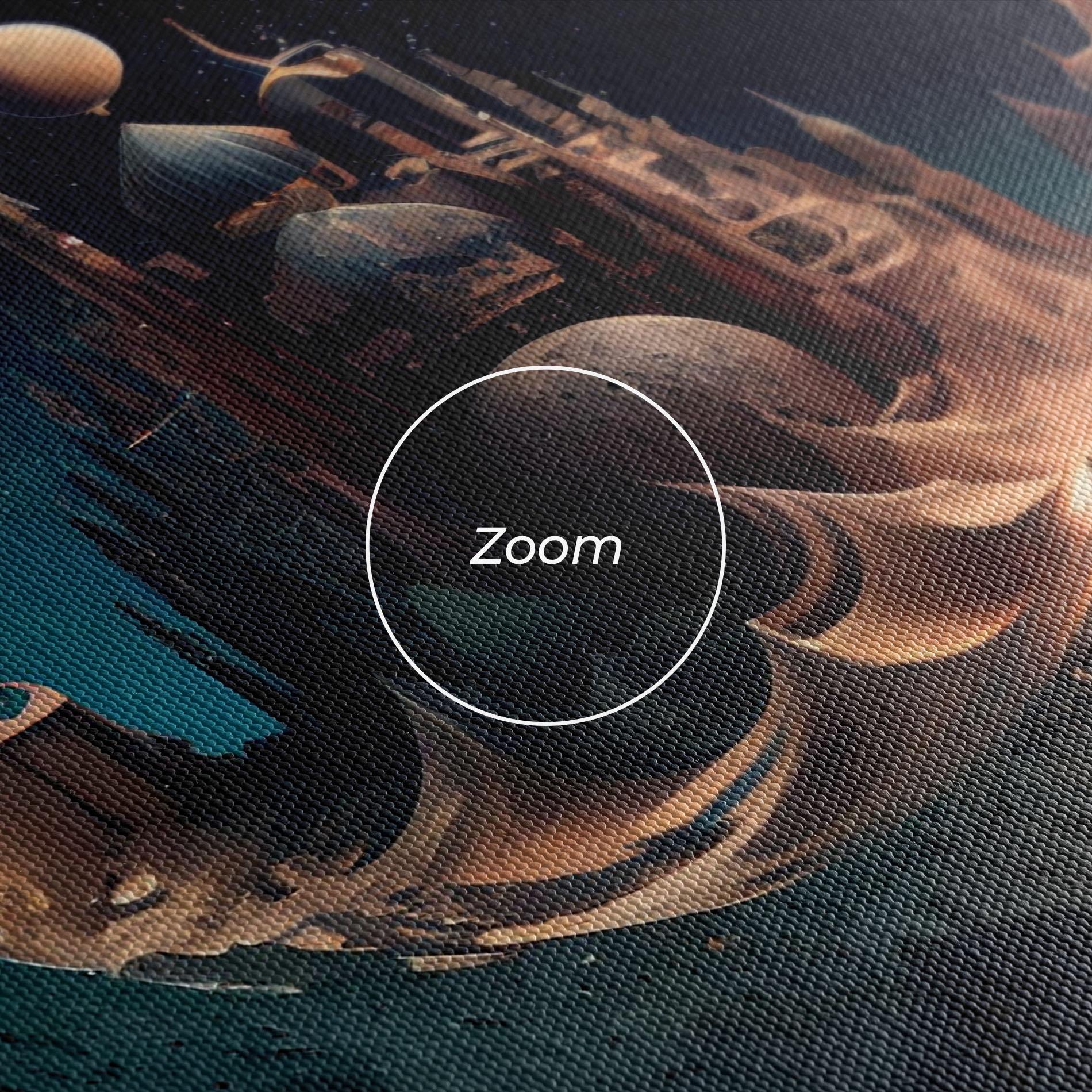 Leinwandbild Fantasy Planet Castle mockup 3