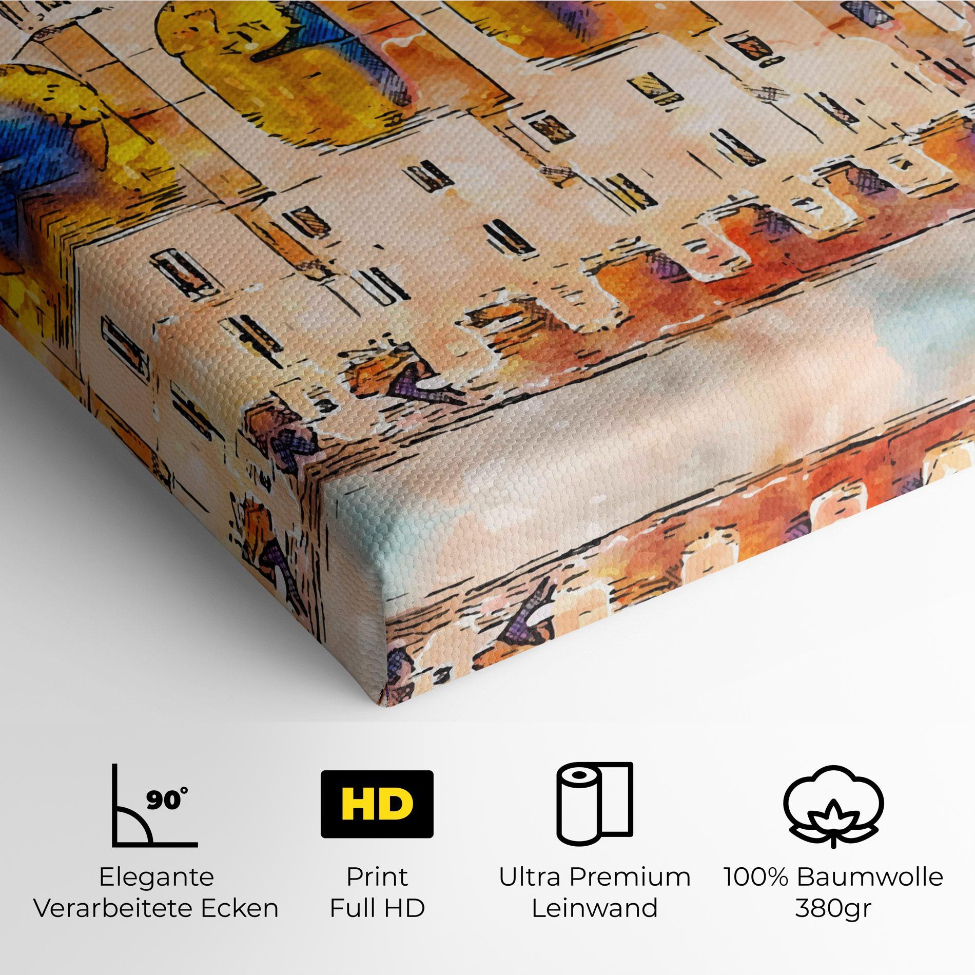 Leinwandbild Blue Orange Castle mockup 4