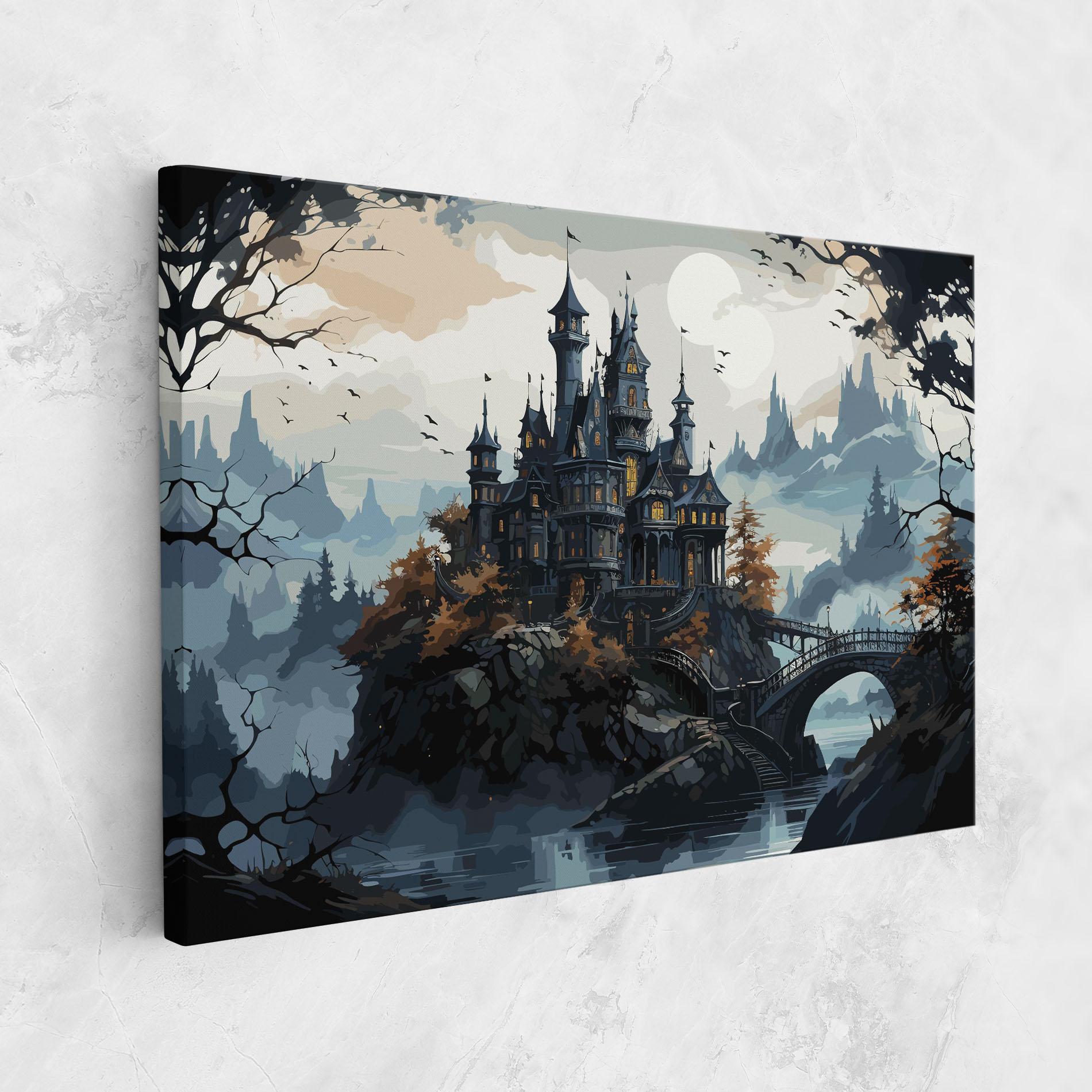 Leinwandbild Grey Big Castle mockup 1