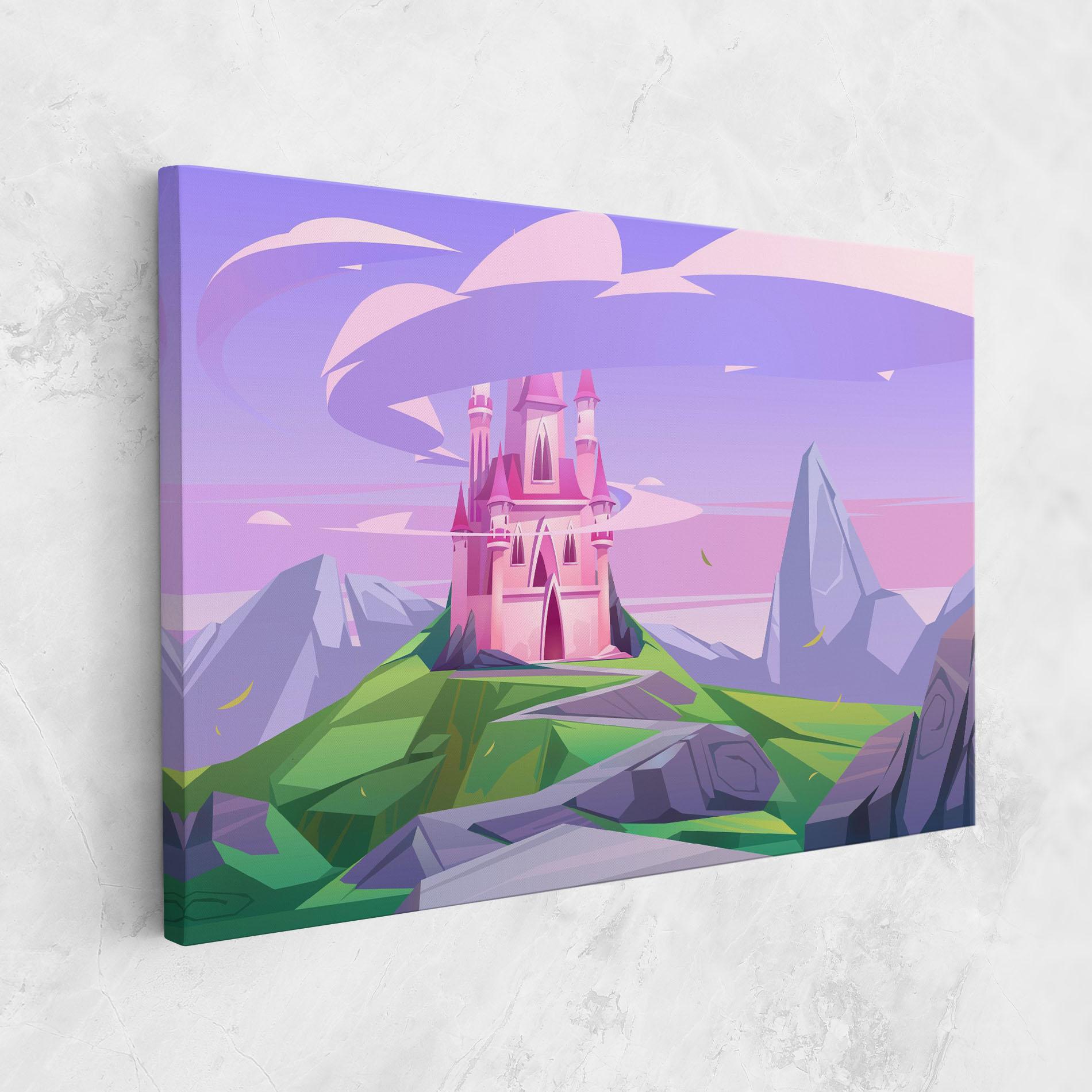 Leinwandbild Pink Castle mockup 1