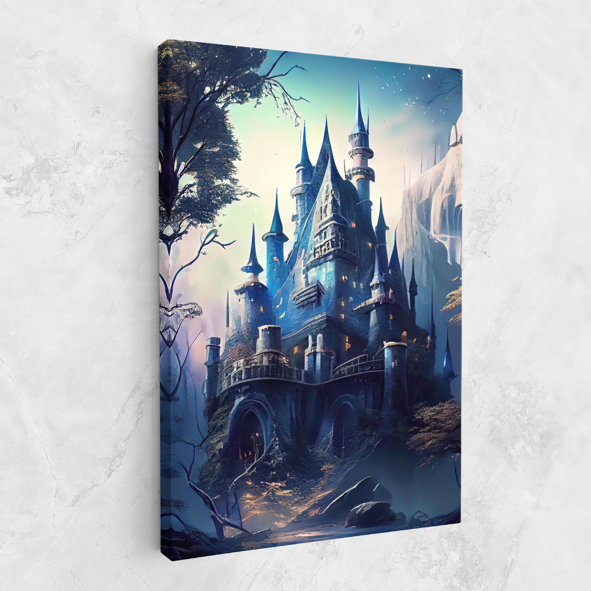 Leinwandbild Blue Art Castle mockup 1