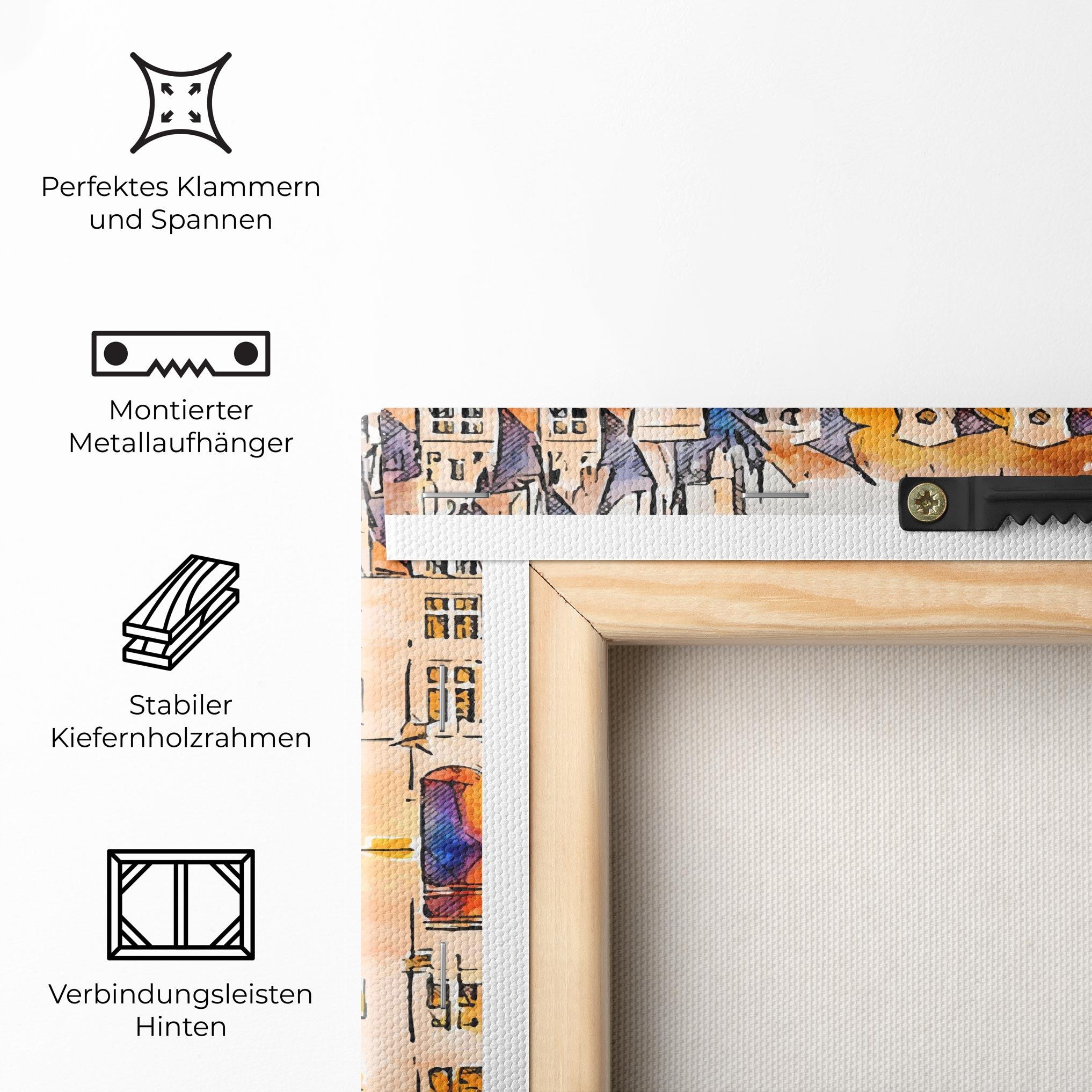 Leinwandbild Blue Orange Castle mockup 5