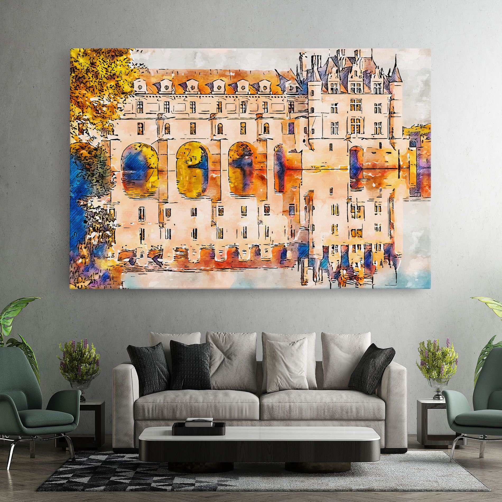 Blue Orange Castle mockup 7