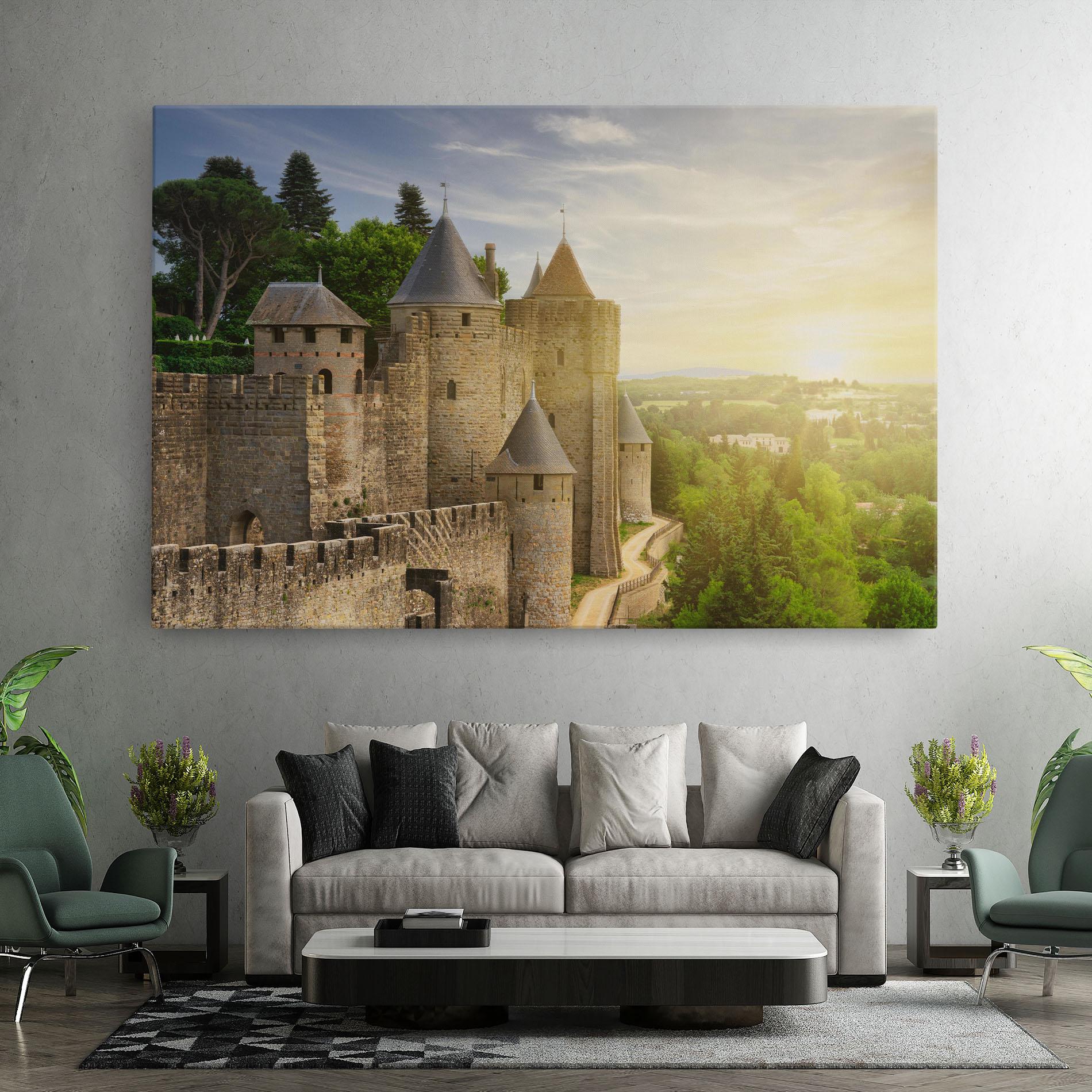 Leinwandbild Carcassonne France mockup 7