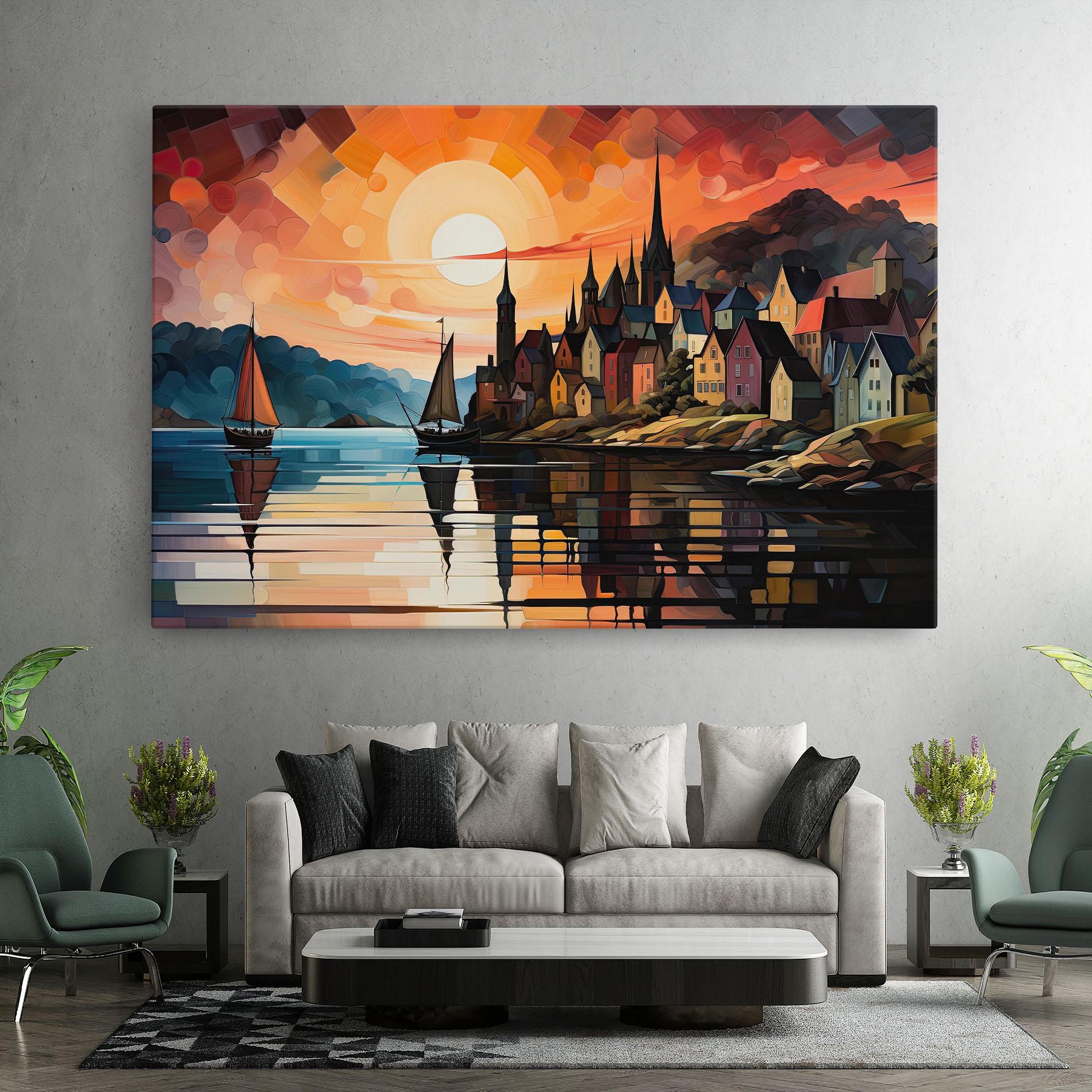 Leinwandbild Castle Painting mockup 7