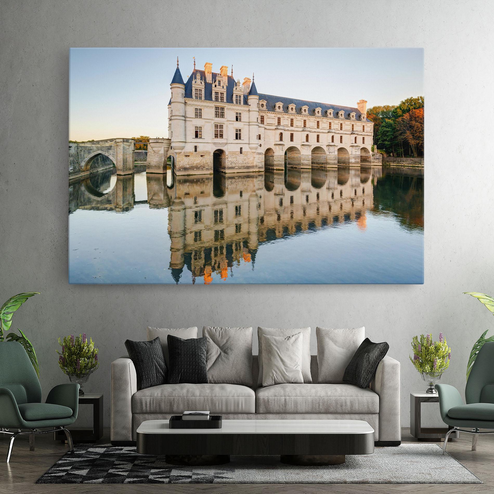 Leinwandbild Chateau Chenonceau Castle mockup 7