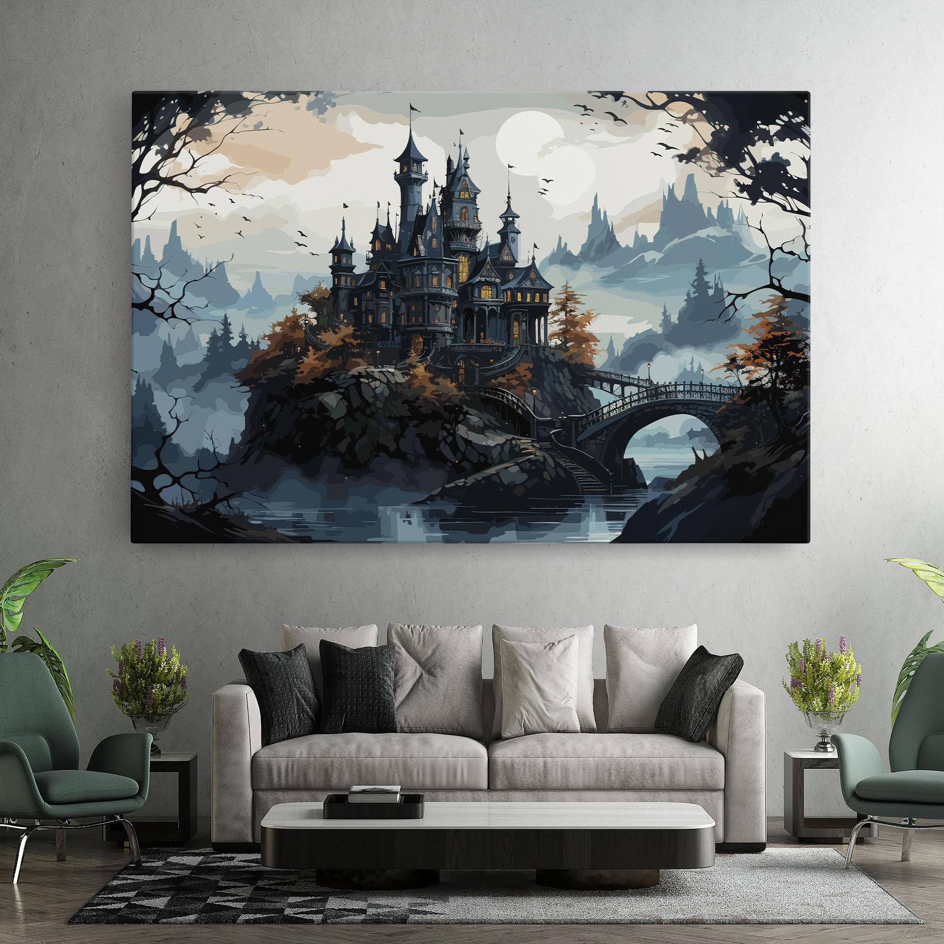 Leinwandbild Grey Big Castle mockup 7