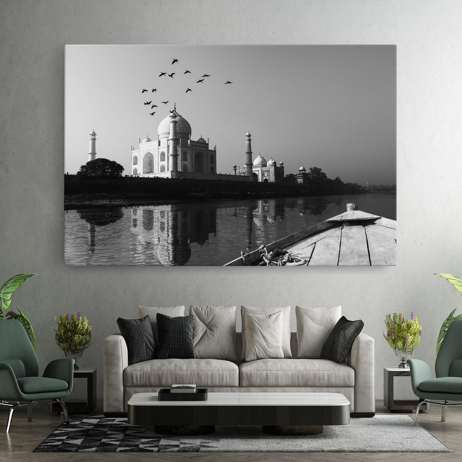 Leinwandbild Taj Mahal Reflected mockup 7