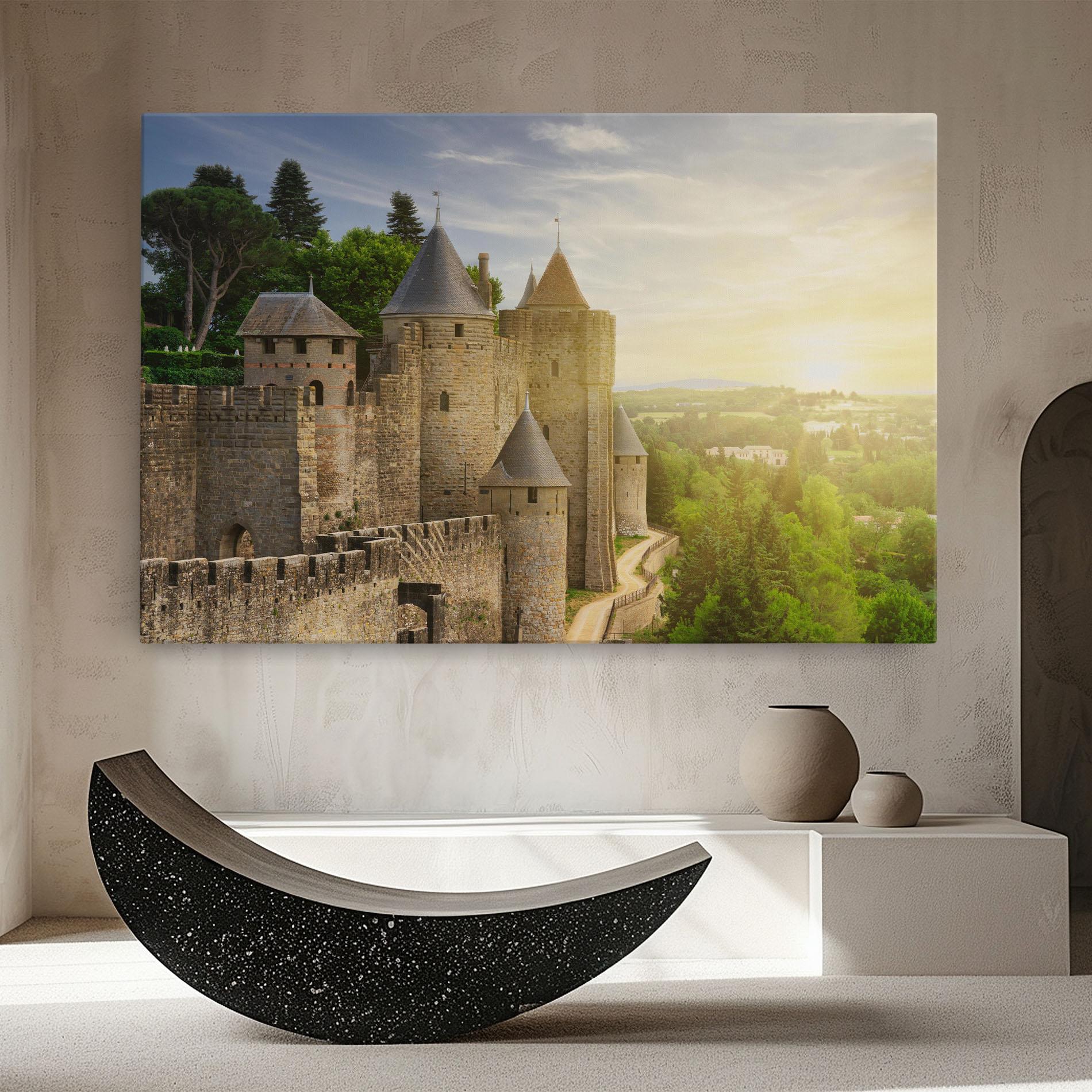 Leinwandbild Carcassonne France mockup 8