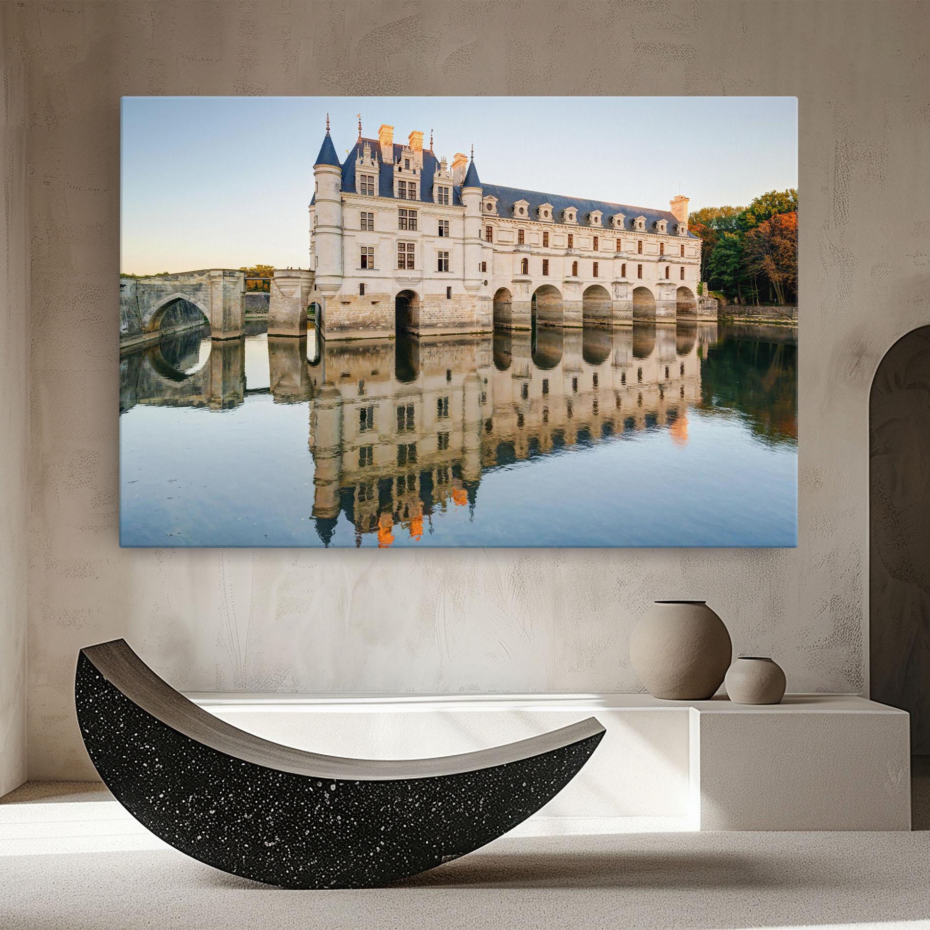 Leinwandbild Chateau Chenonceau Castle mockup 8