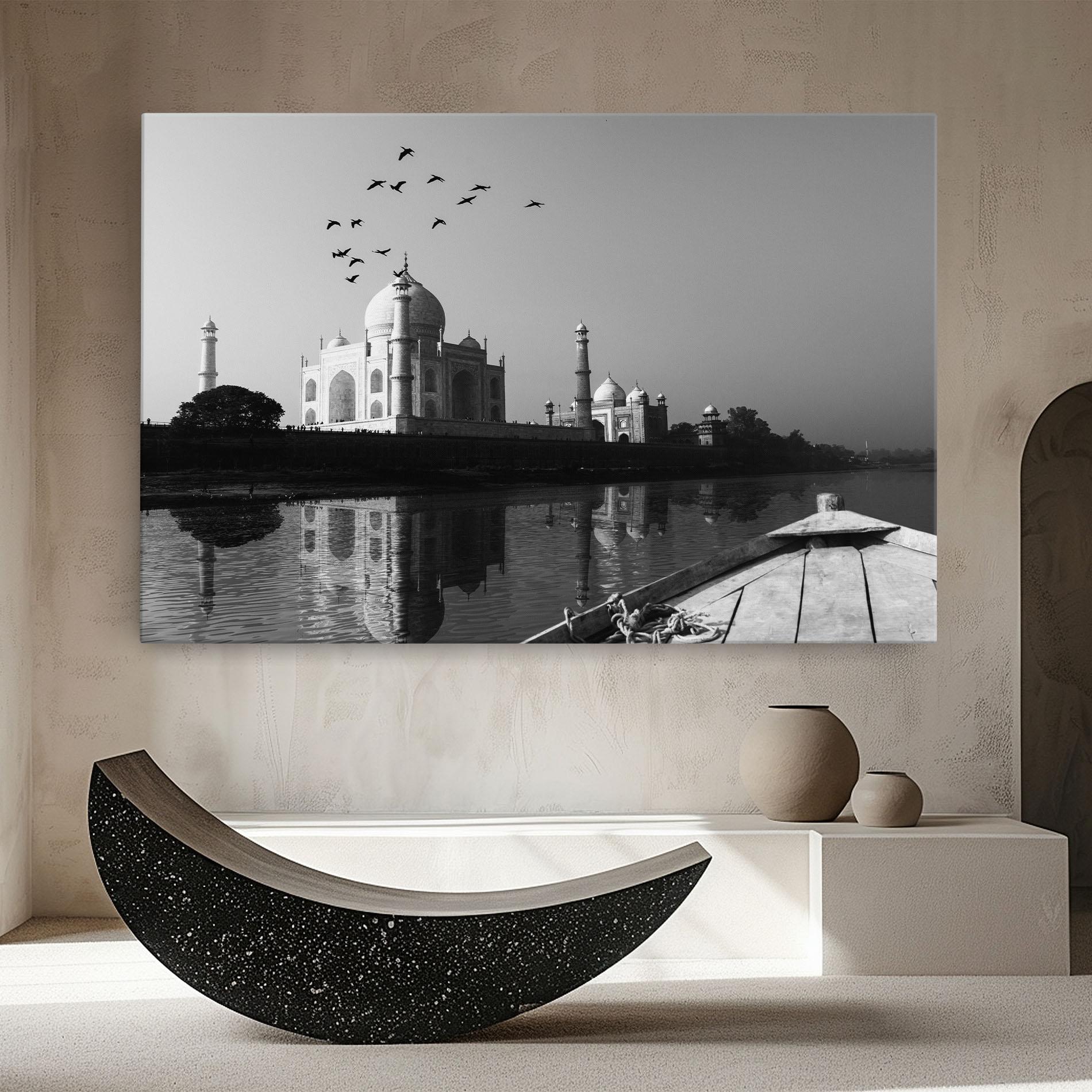 Leinwandbild Taj Mahal Reflected mockup 8