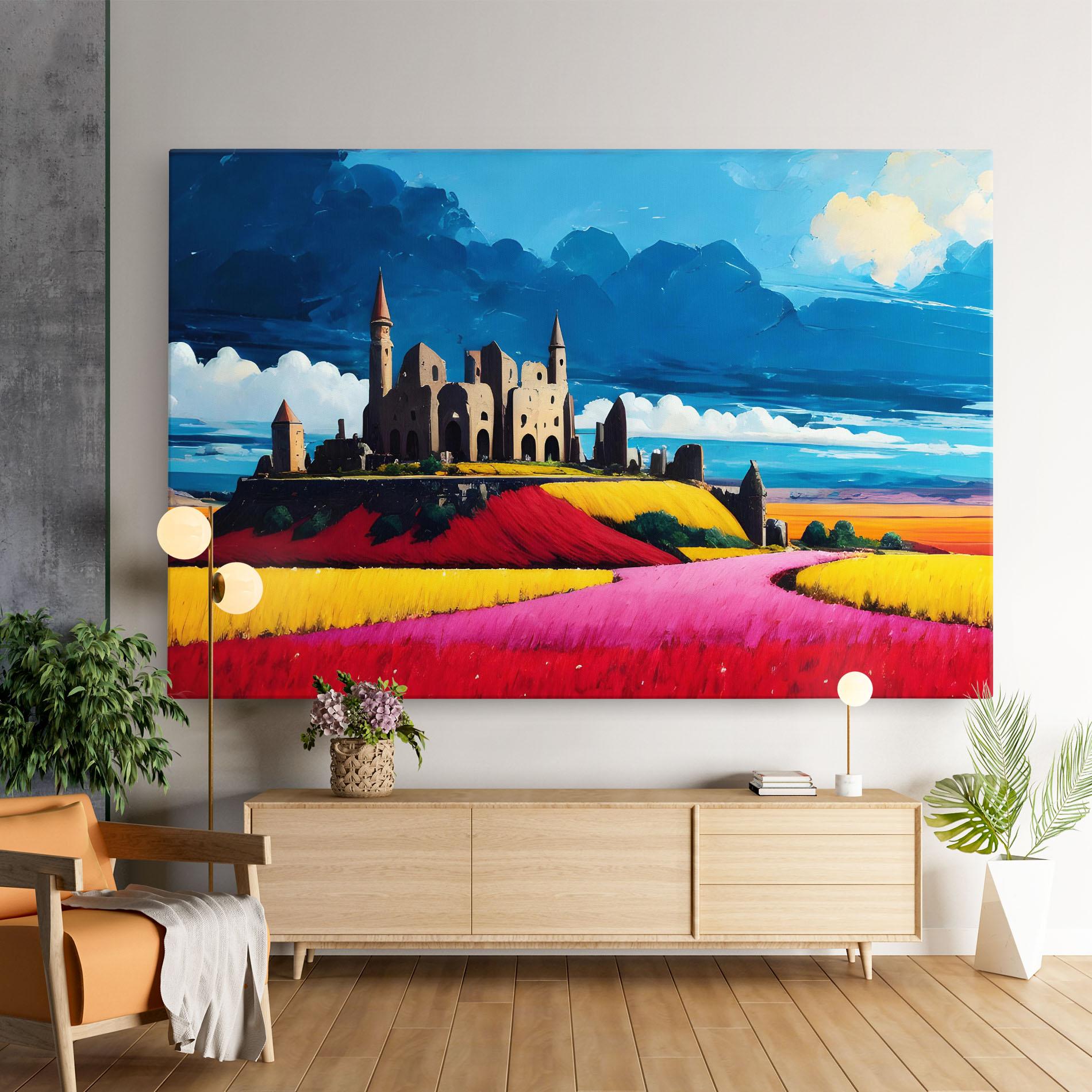 Leinwandbild Antique Building Art mockup 9