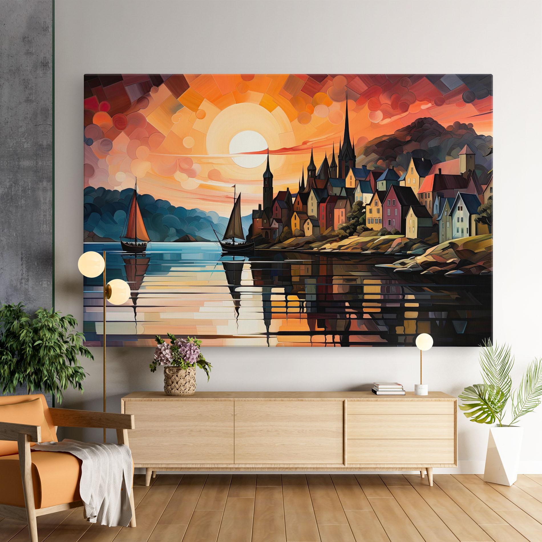 Leinwandbild Castle Painting mockup 9