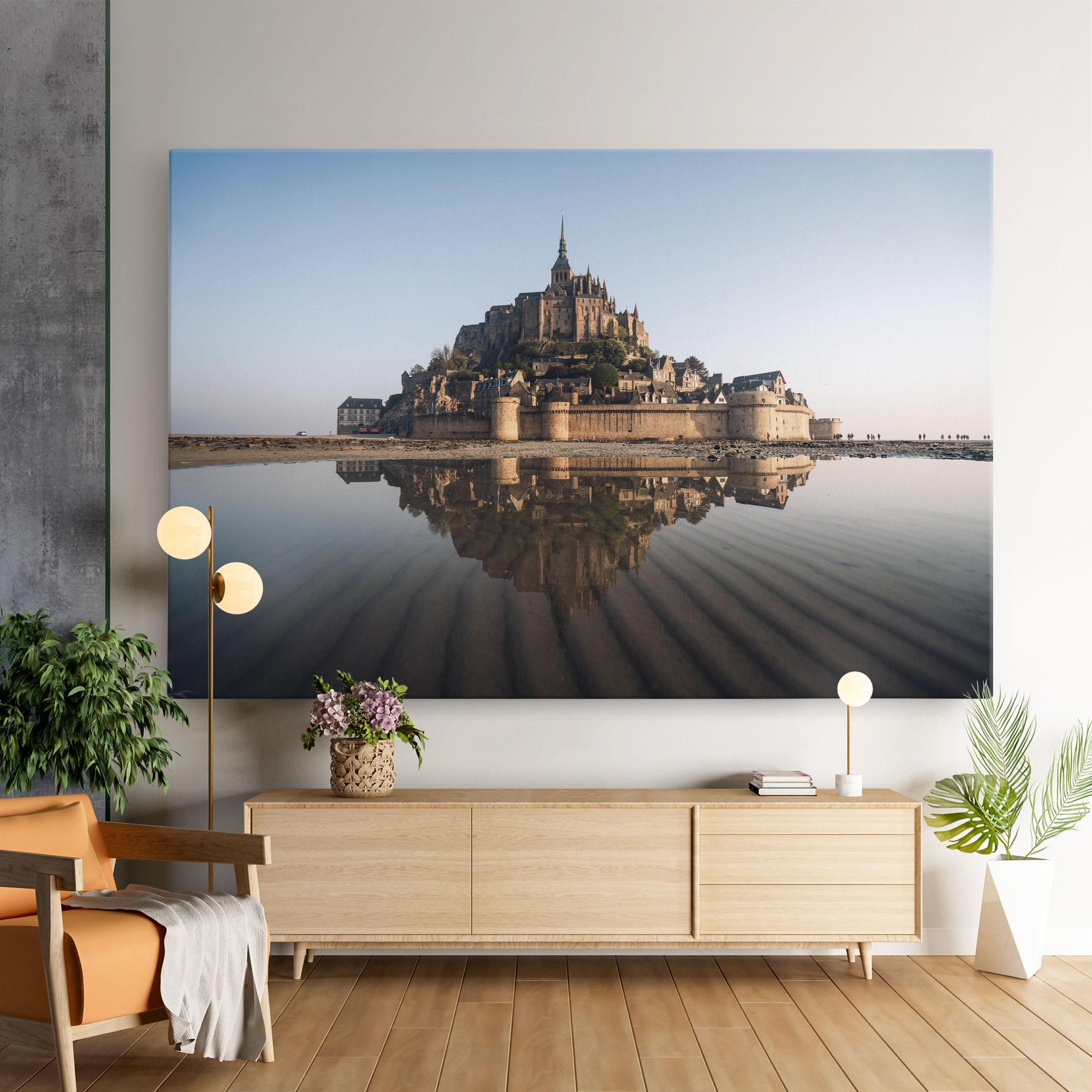 Leinwandbild Castle Reflection mockup 9