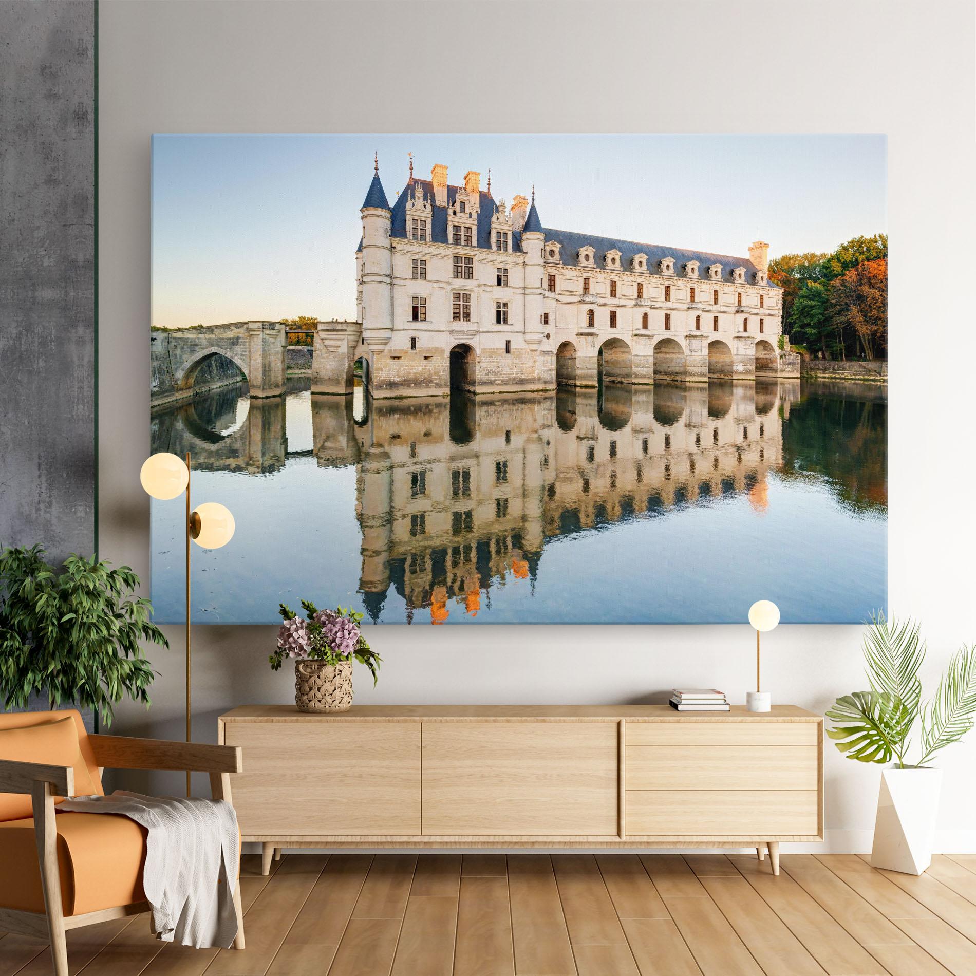 Leinwandbild Chateau Chenonceau Castle mockup 9
