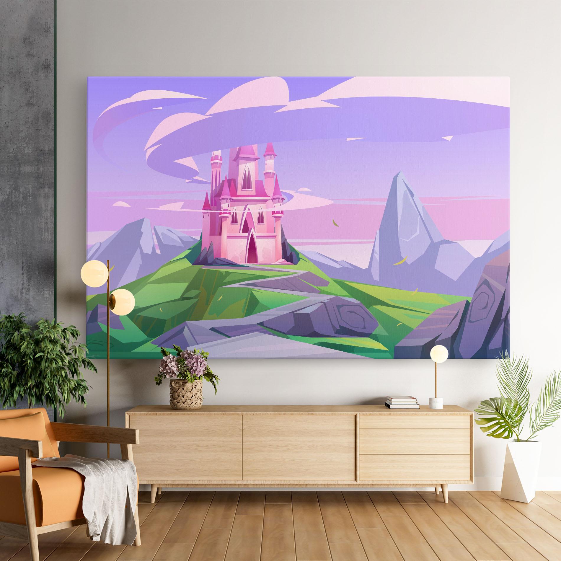 Leinwandbild Pink Castle mockup 9
