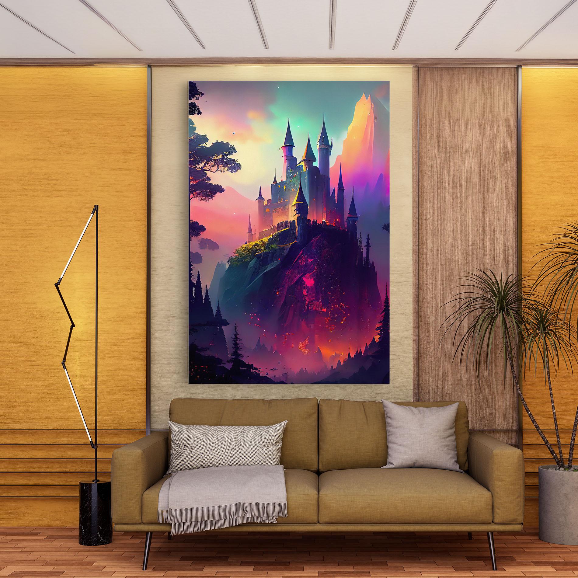 Leinwandbild Purple Orange Castle mockup 9