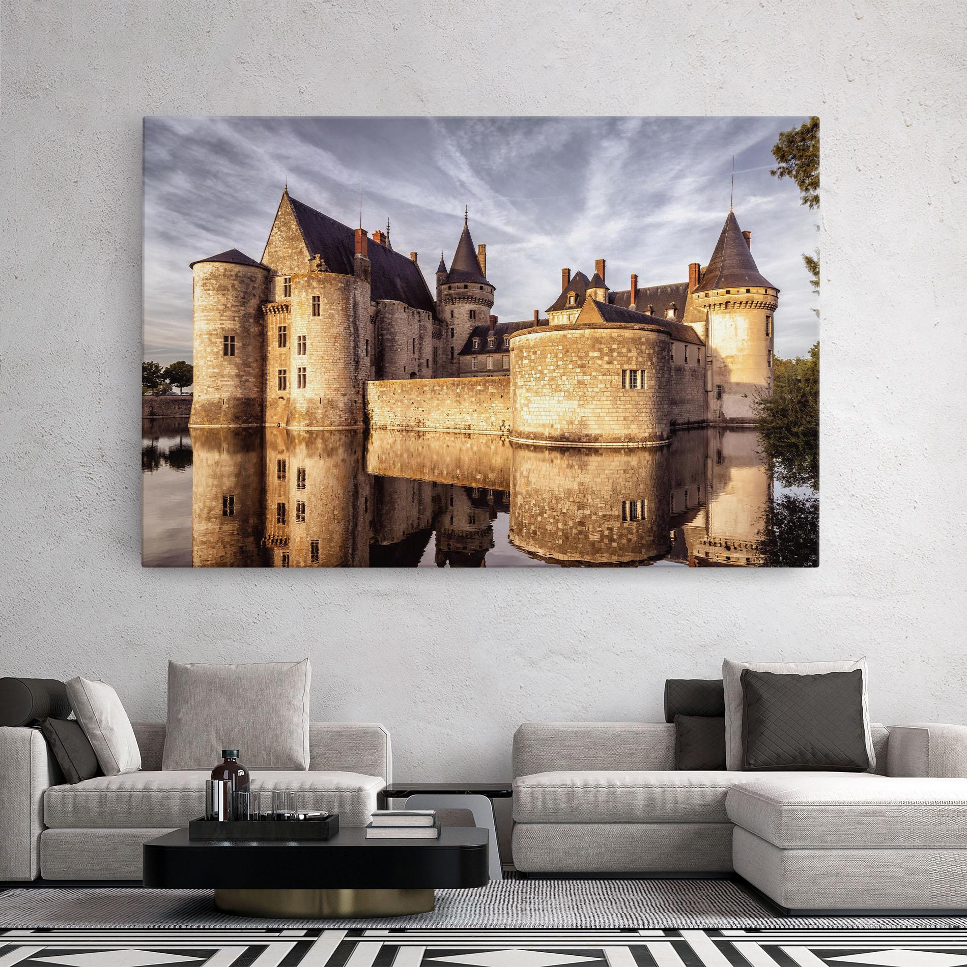 Leinwandbild Chateau Castle mockup 2