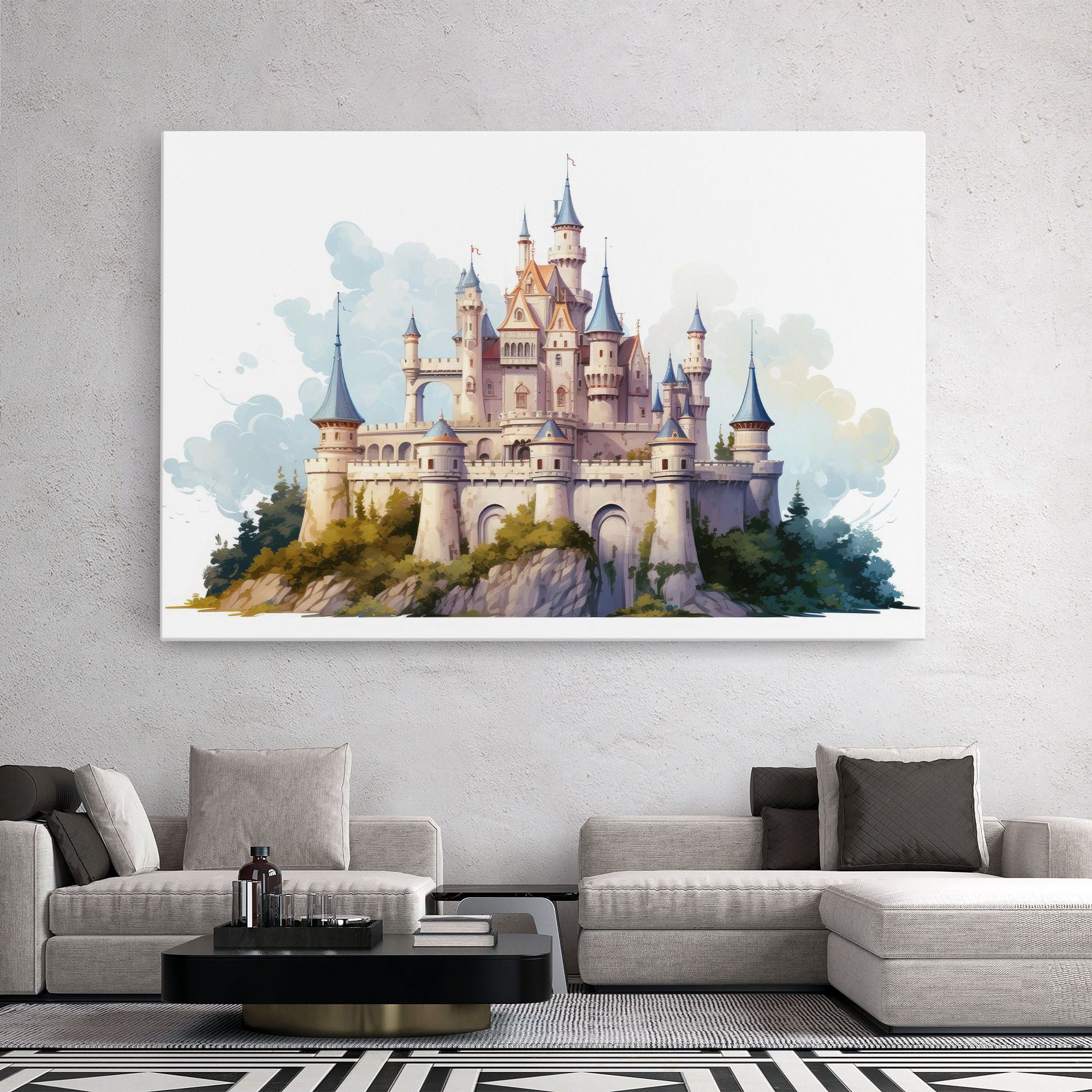 Illustration Castle mockup 2