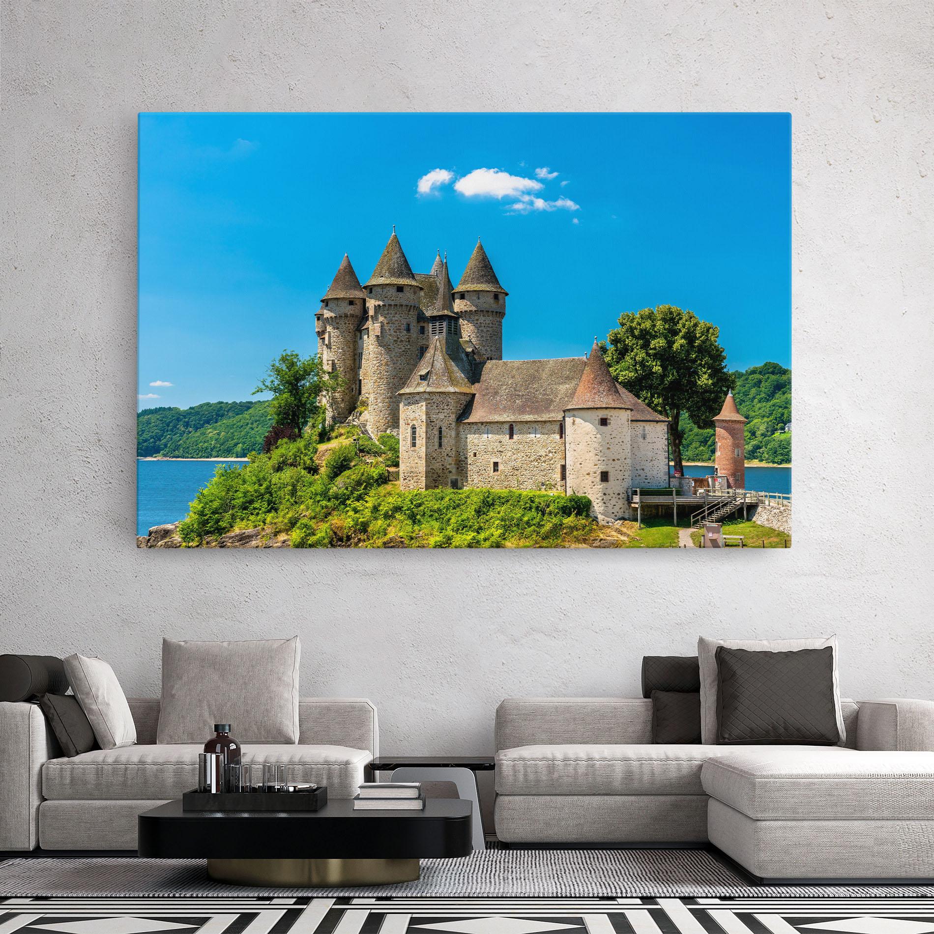 Leinwandbild Medieval Castle France mockup 2