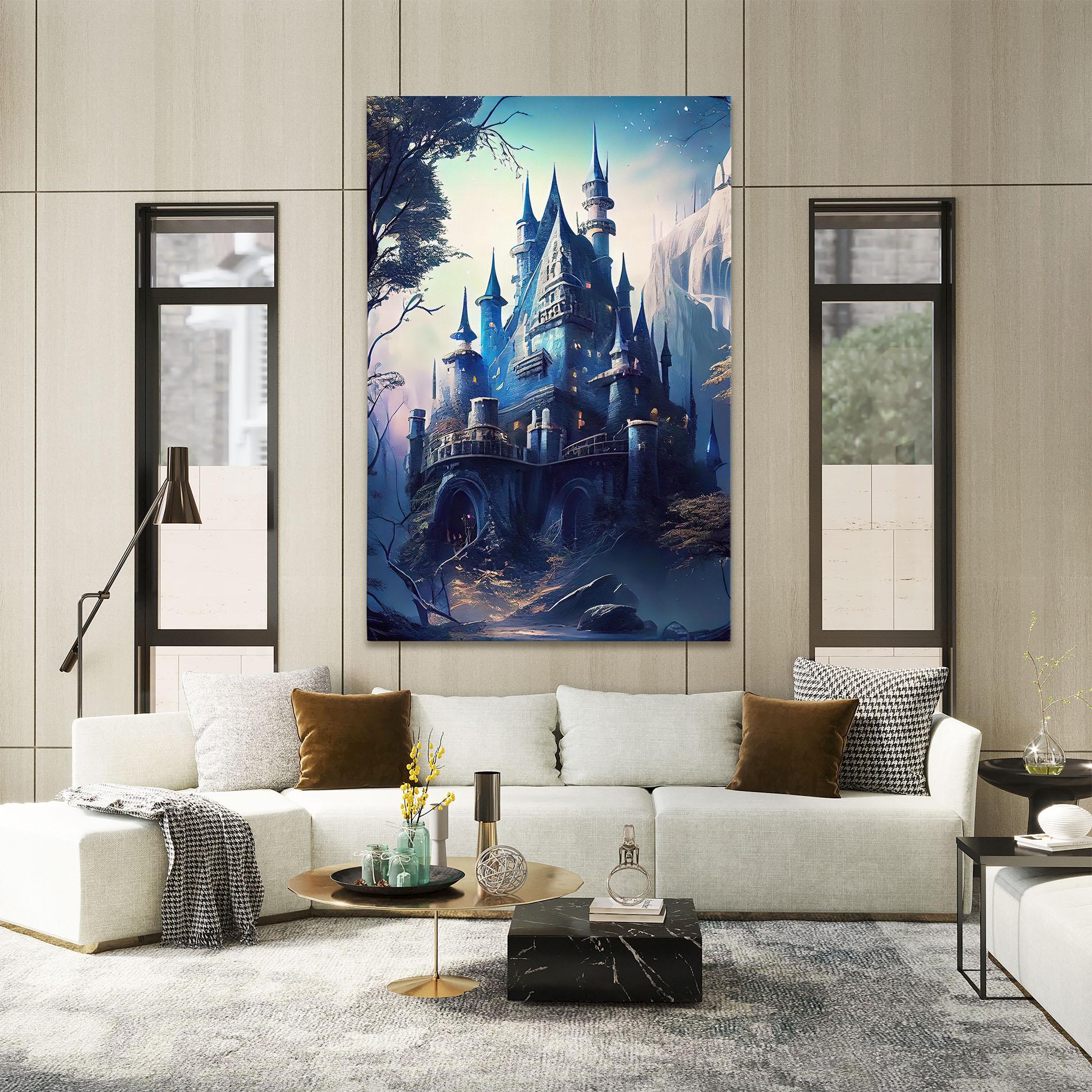 Leinwandbild Blue Art Castle mockup 2