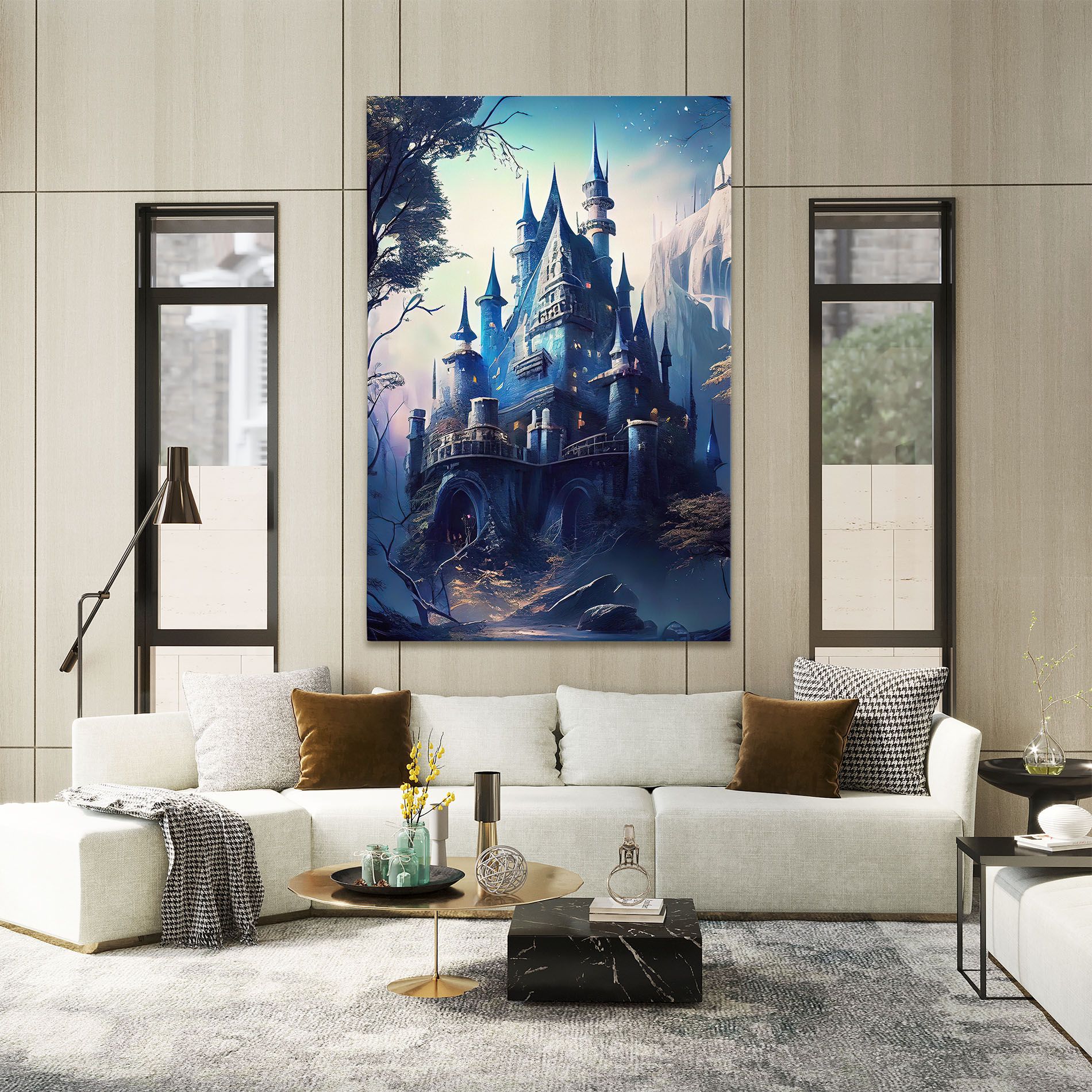 Blue Art Castle mockup 2
