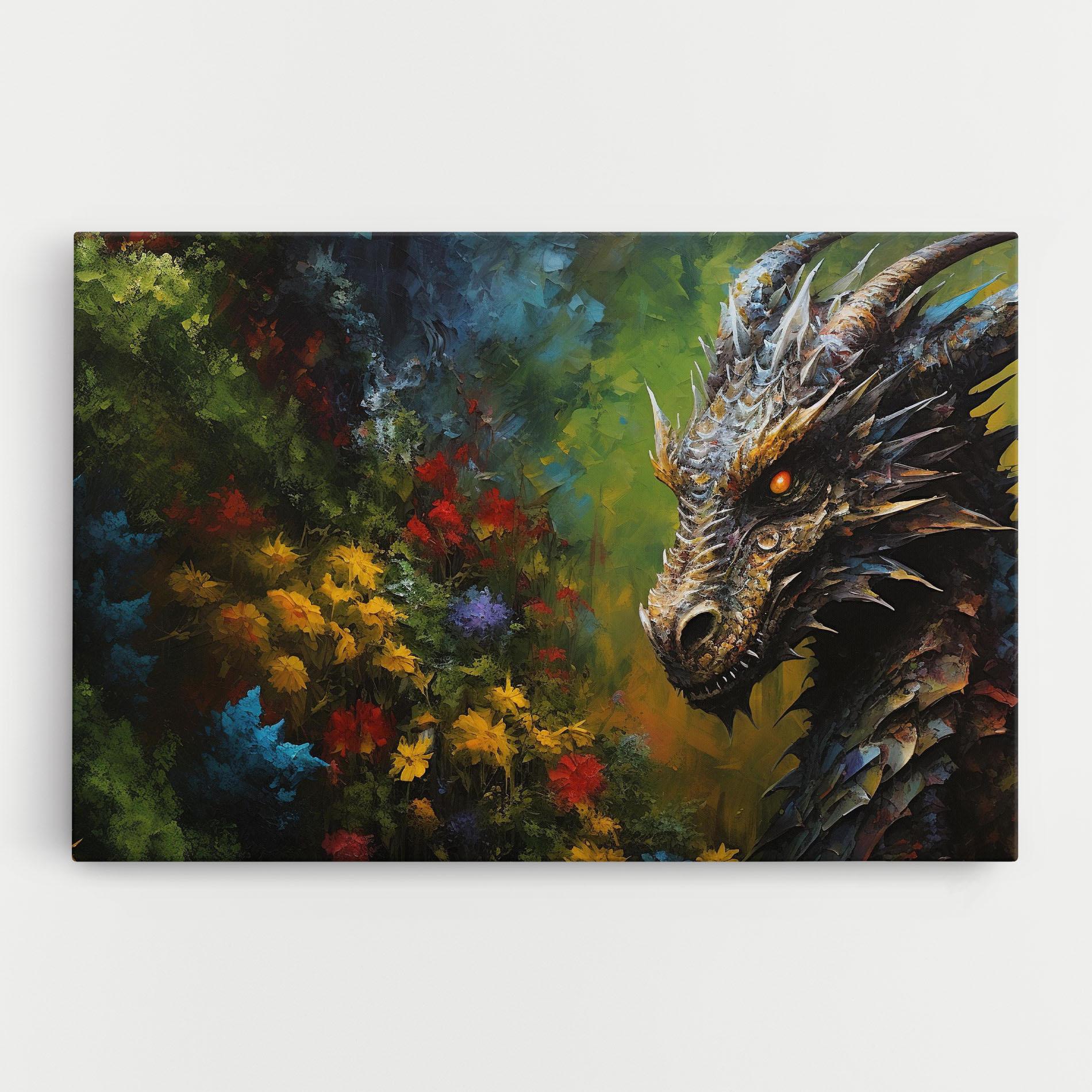 Leinwandbild Dragon In Nature mockup 0