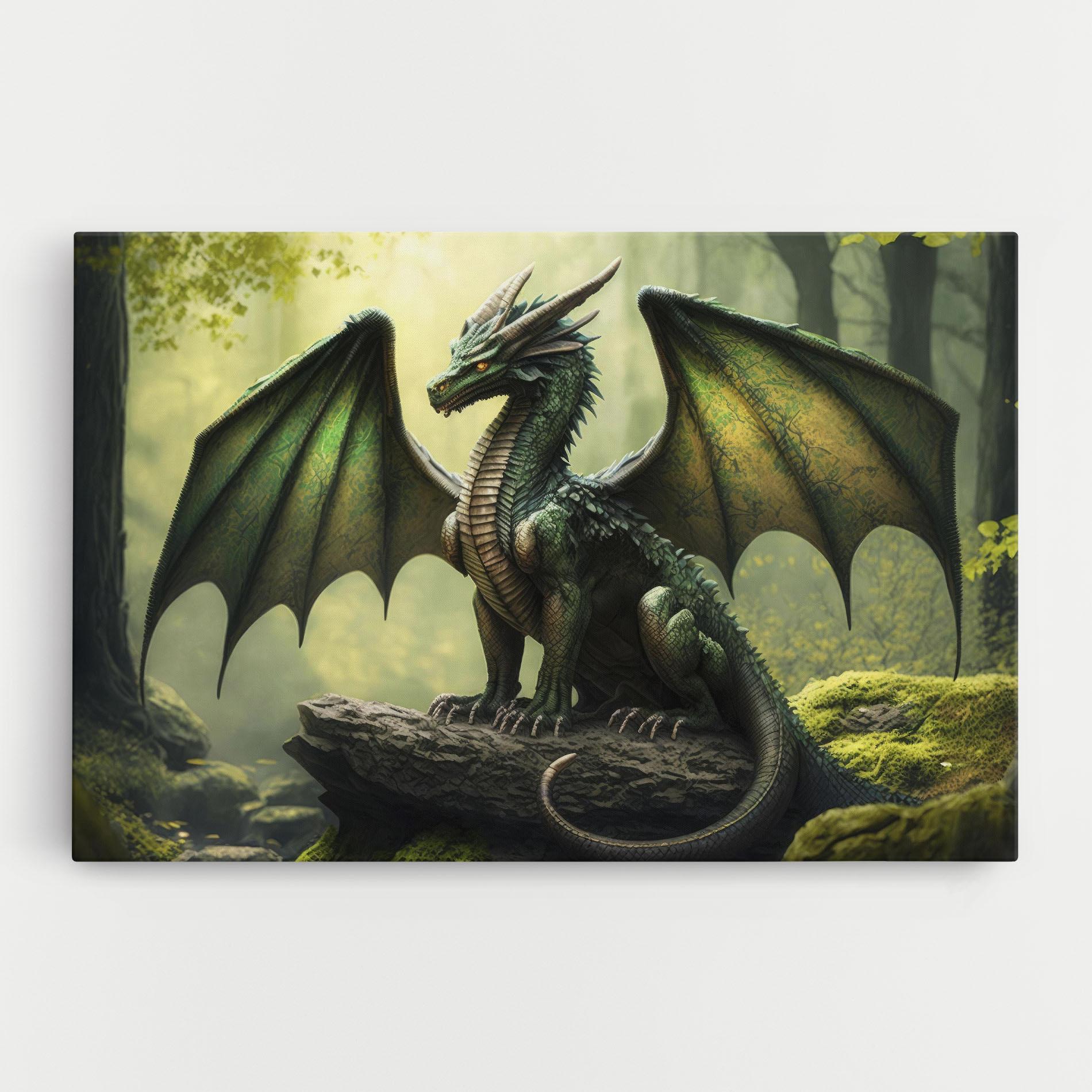 Leinwandbild Green Dragon mockup 0