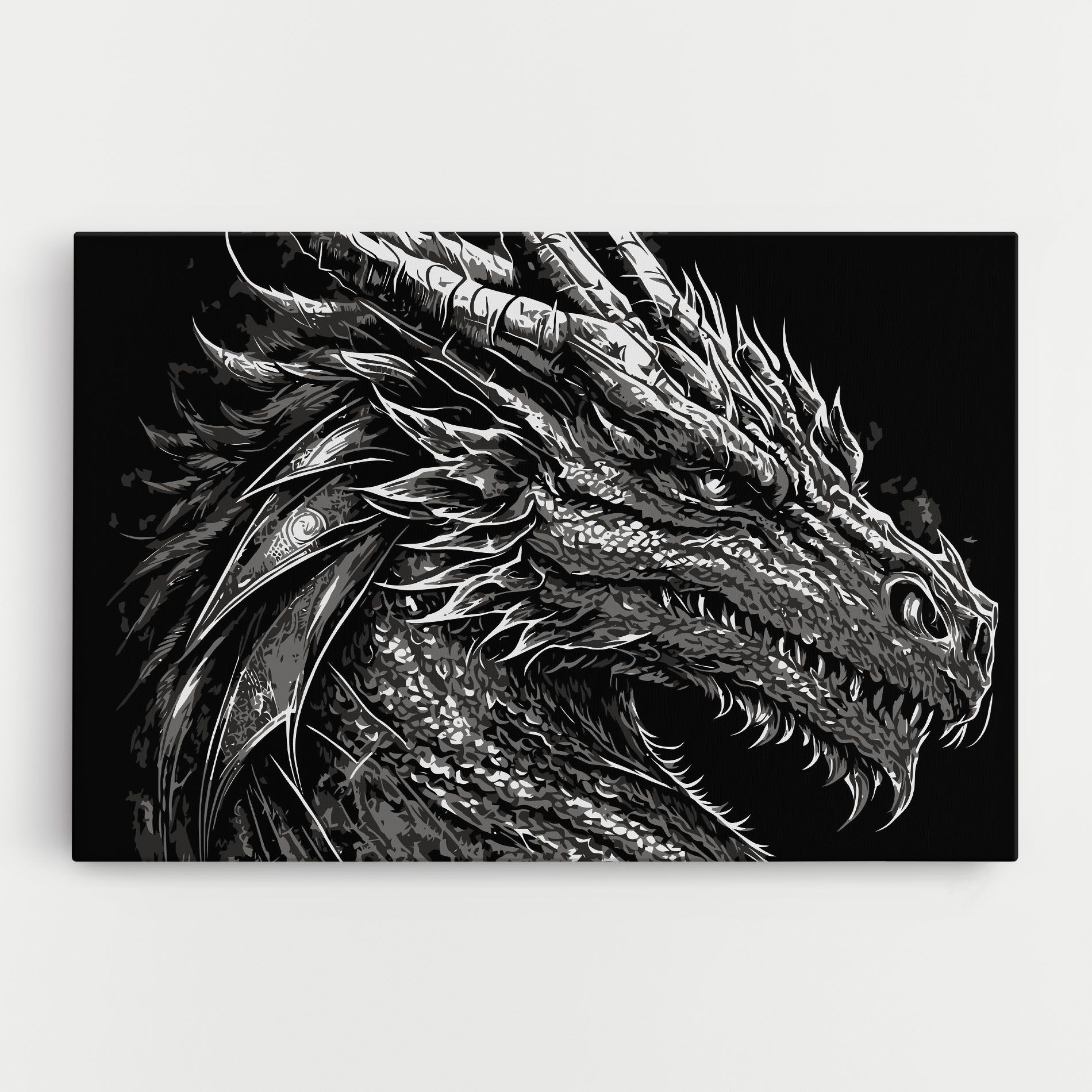 Grey White Dragon mockup 0