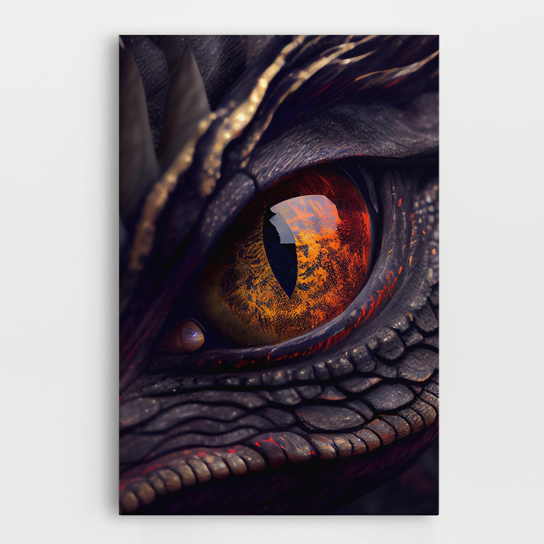 Leinwandbild Close Up Red Eye Dragon mockup 0
